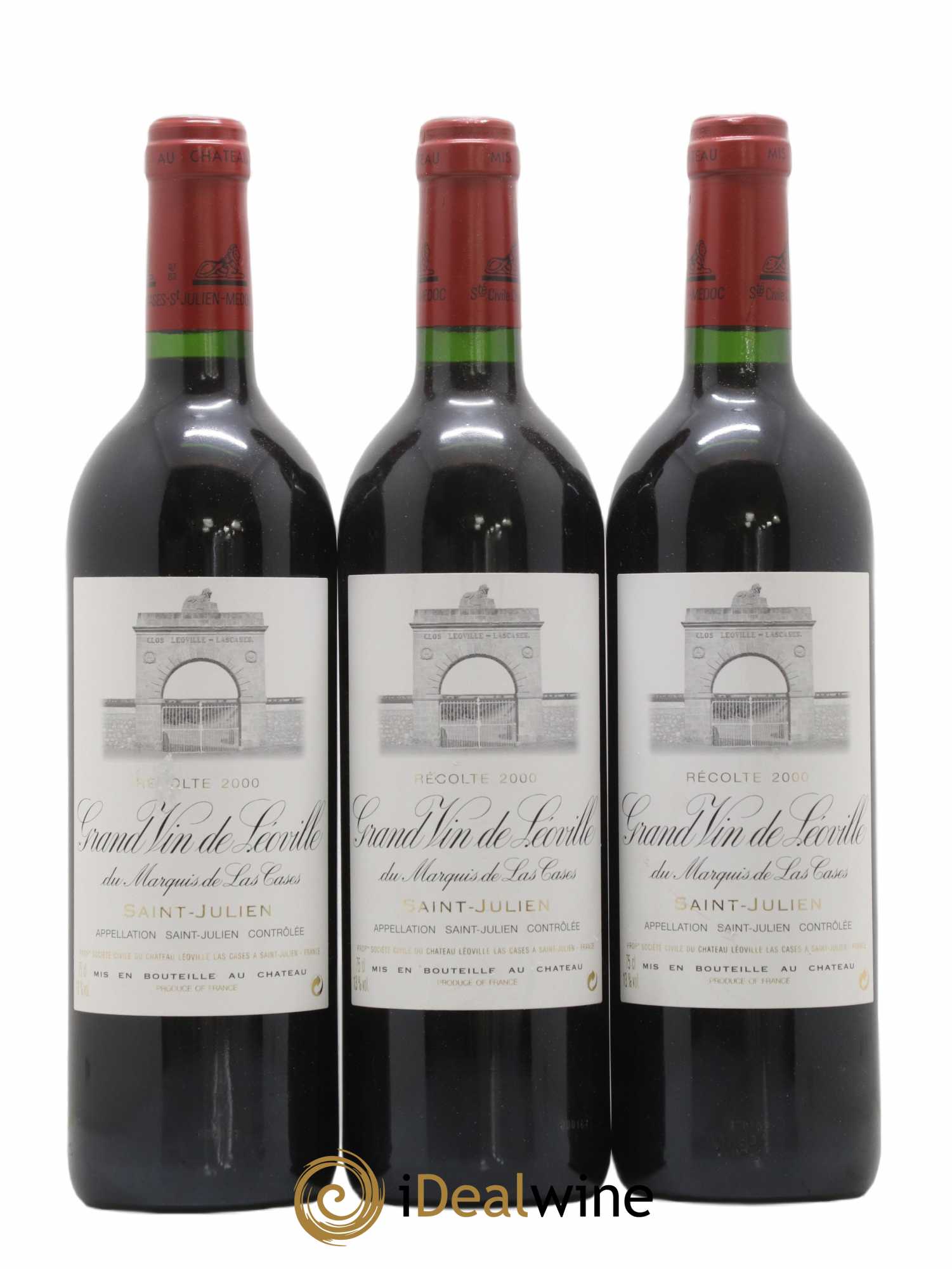 Château Léoville Las Cases 2ème Grand Cru Classé 2000 - Lot de 3 bouteilles - 0