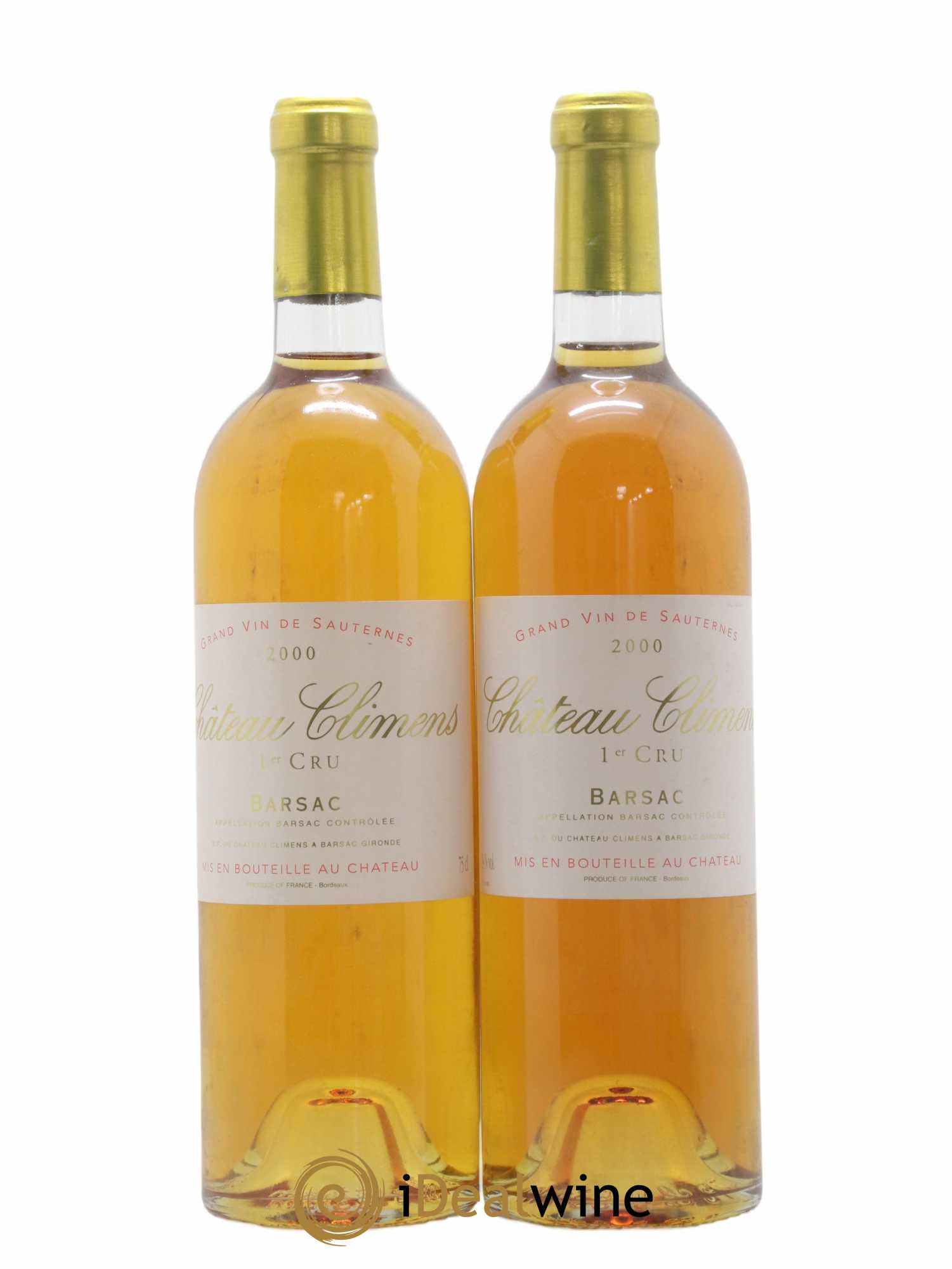 Château Climens 1er Grand Cru Classé 2000 - Lotto di 2 bottiglie - 0