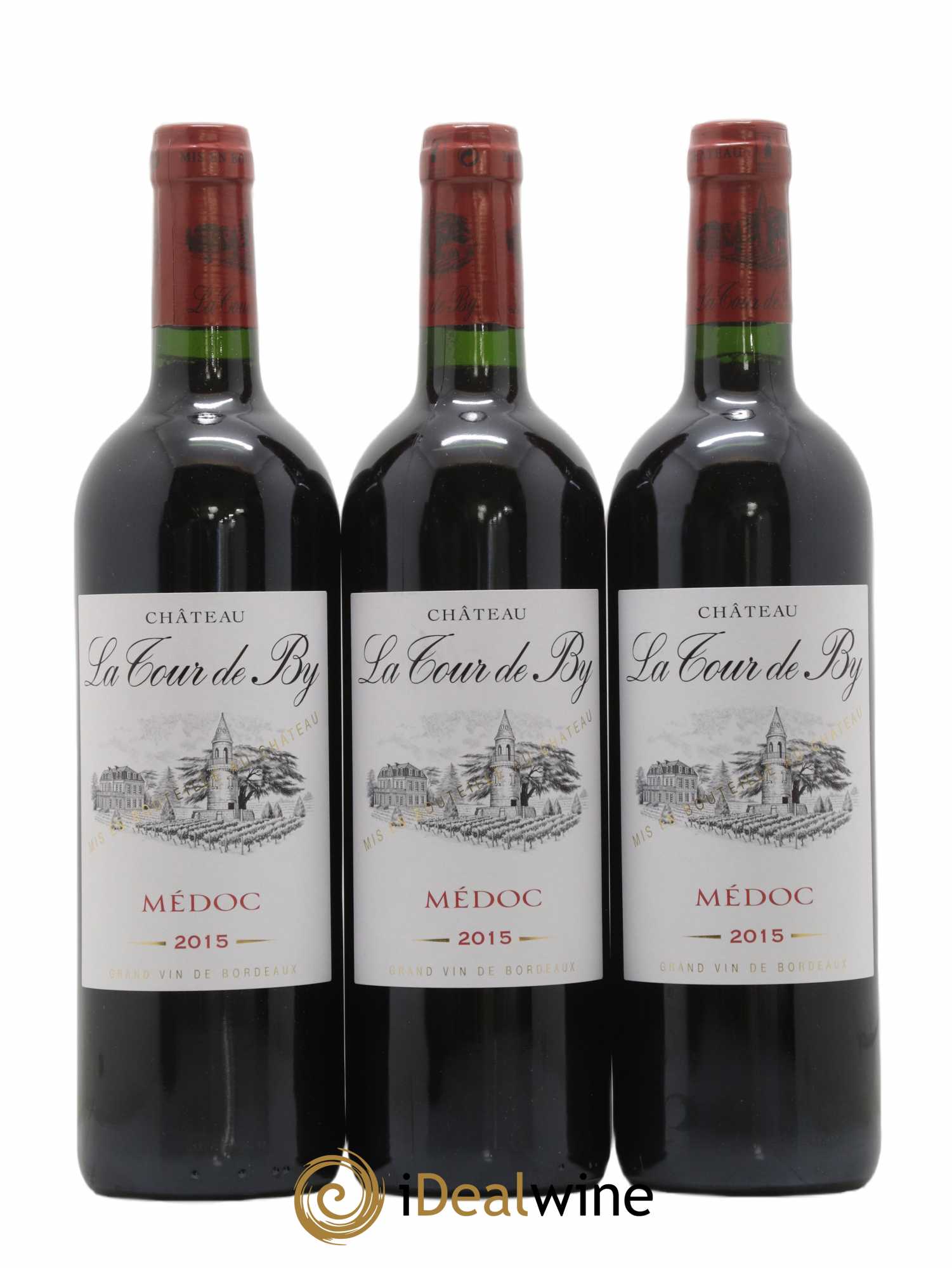Château La Tour de By Cru Bourgeois (senza prezzo di riserva) 2015 - Lotto di 3 bottiglie - 0