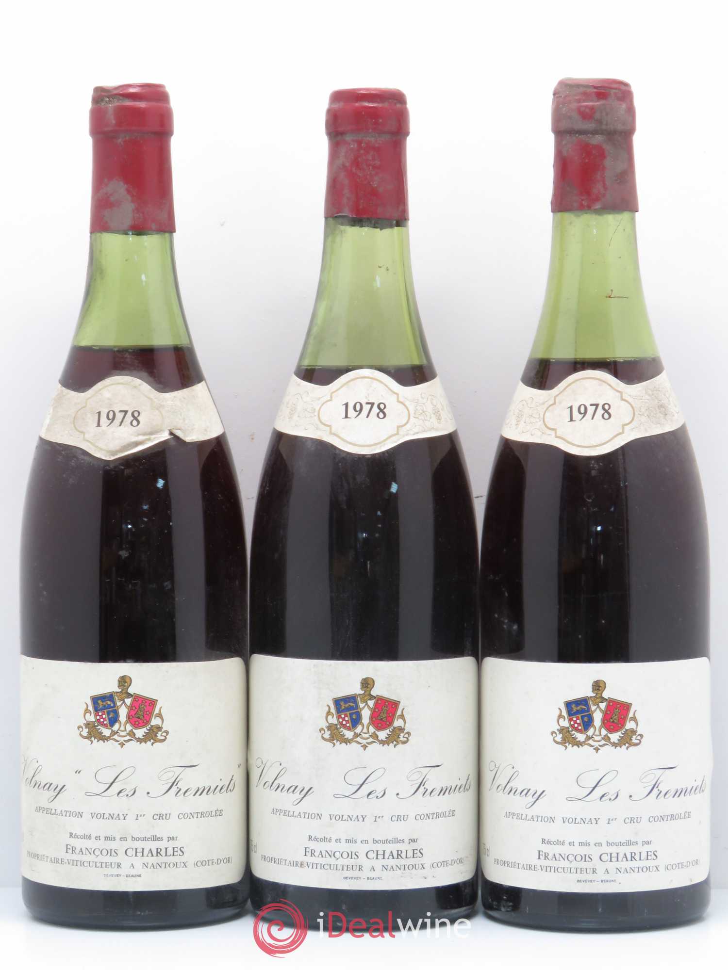Volnay 1er Cru Fremiets François Charles 1978 - Posten von 3 Flaschen - 0