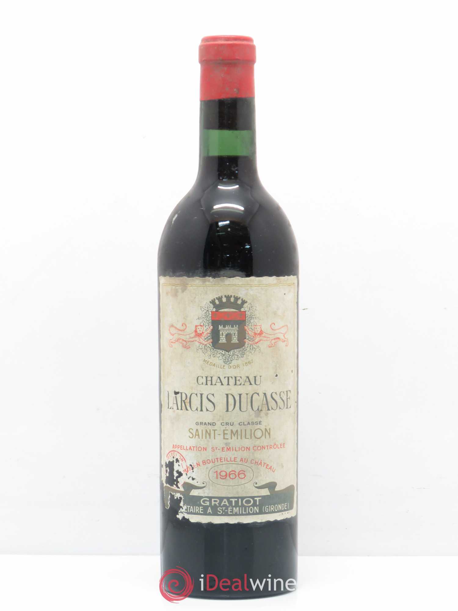 Château Larcis Ducasse 1er Grand Cru Classé B 1966 - Lot de 1 bouteille - 0