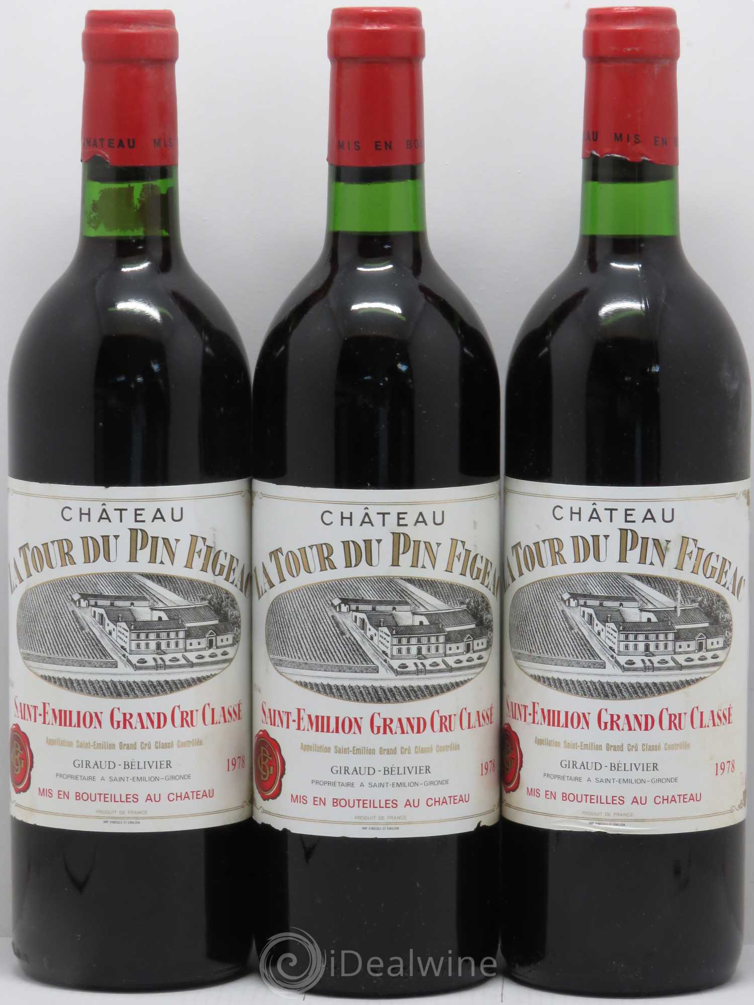Château la Tour du Pin Figeac 1978 - Lot de 3 bouteilles - 0
