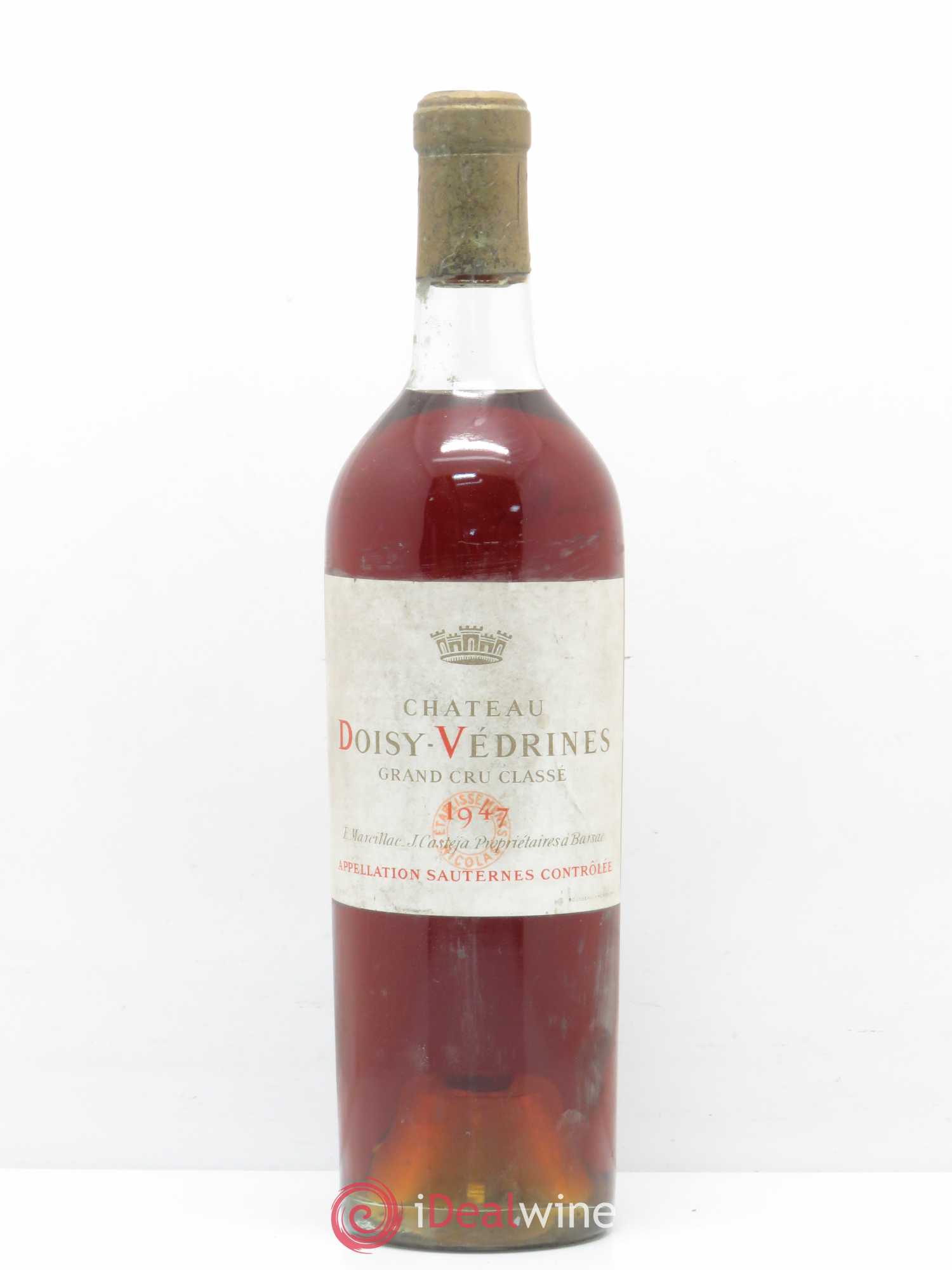 Château Doisy-Védrines 2ème Grand Cru Classé 1947 - Lotto di 1 bottiglia - 0