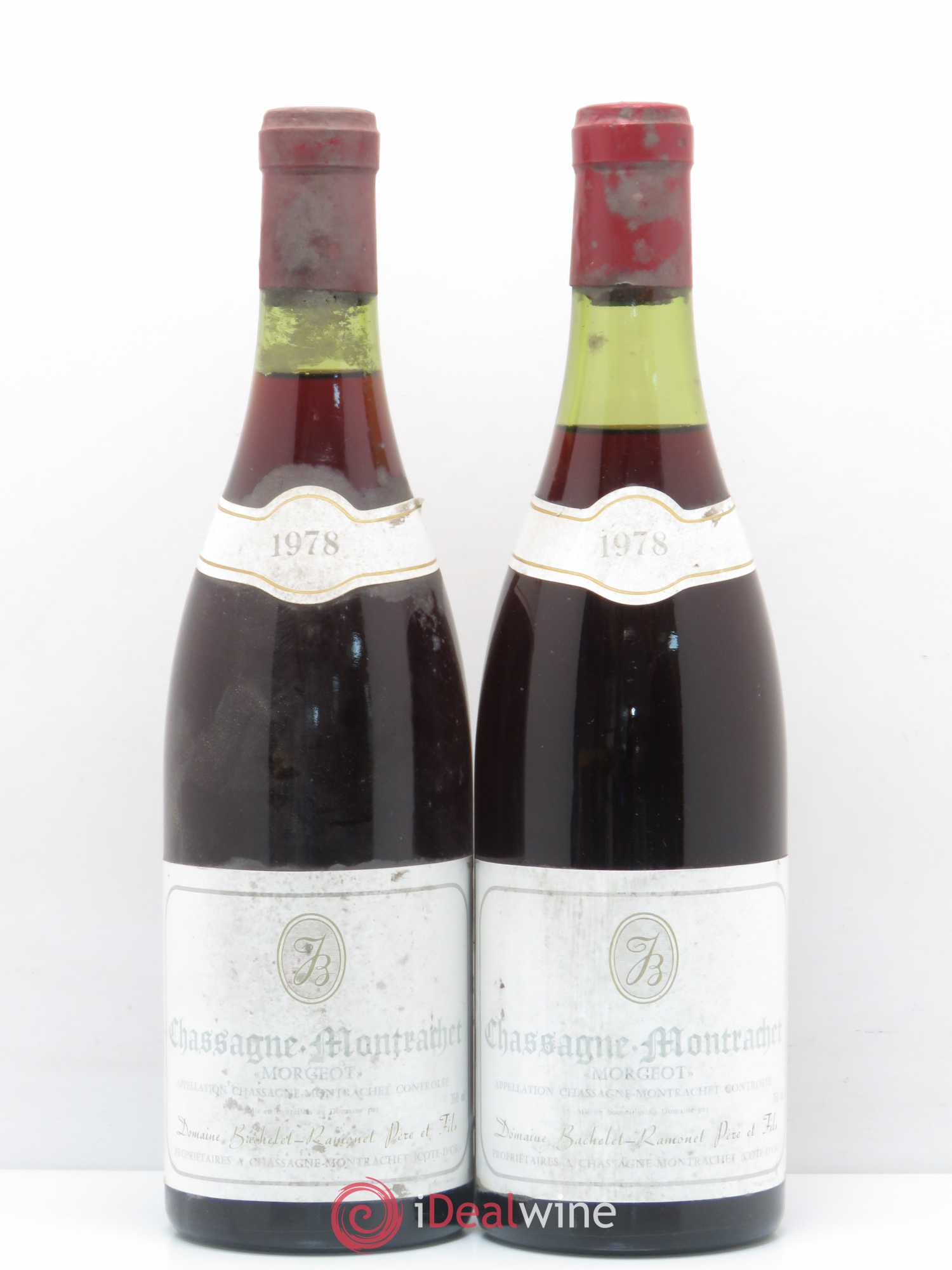 Chassagne-Montrachet 1er Cru Morgeot Bachelet Ramonet 1978 - Lot de 2 bouteilles - 0