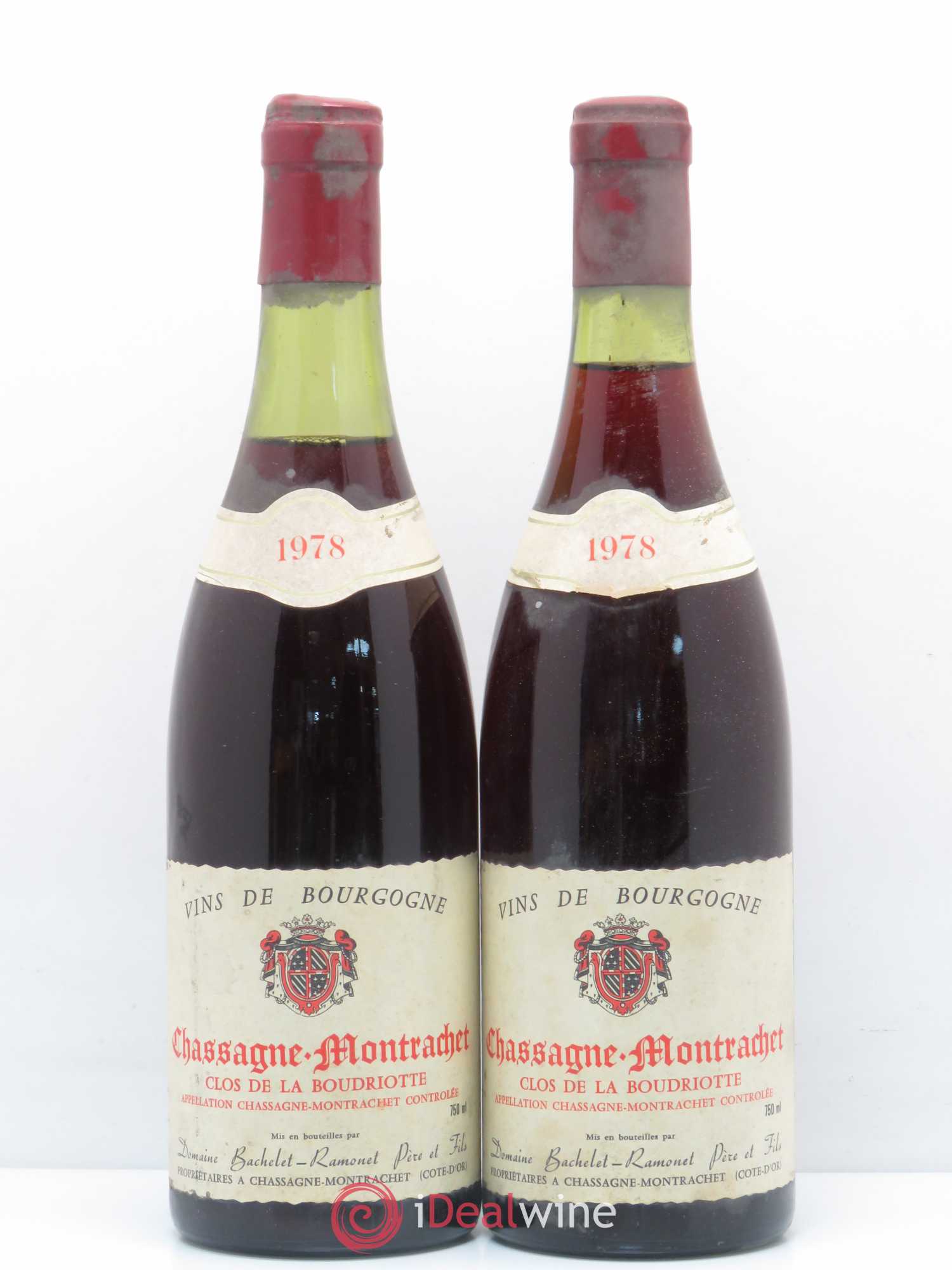 Chassagne-Montrachet 1er Cru Bachelet Ramonet 1978 - Lot de 2 bouteilles - 0