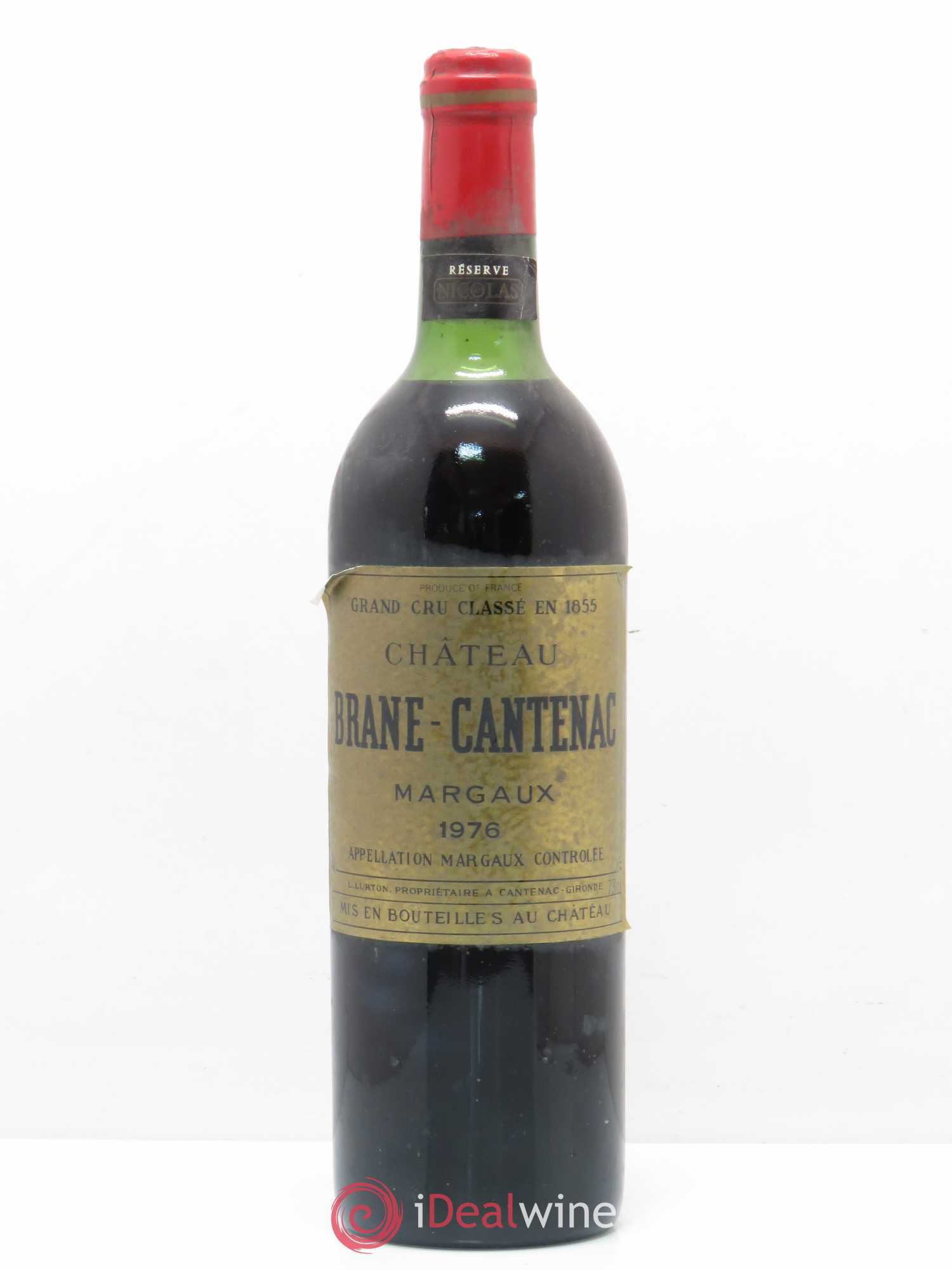 Château Brane Cantenac 2ème Grand Cru Classé 1976 - Lot de 1 bouteille - 0