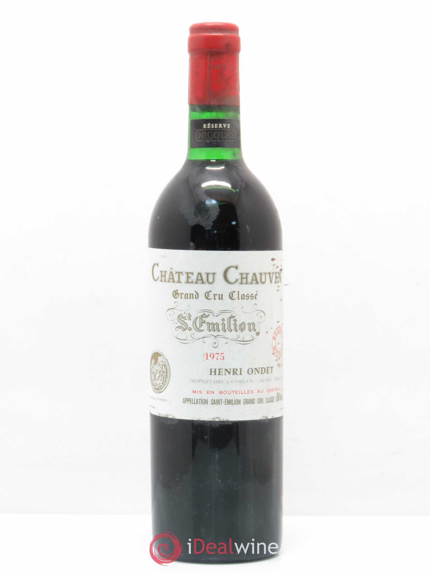Château Chauvin Grand Cru Classé 1975 - Lot de 1 bouteille - 0