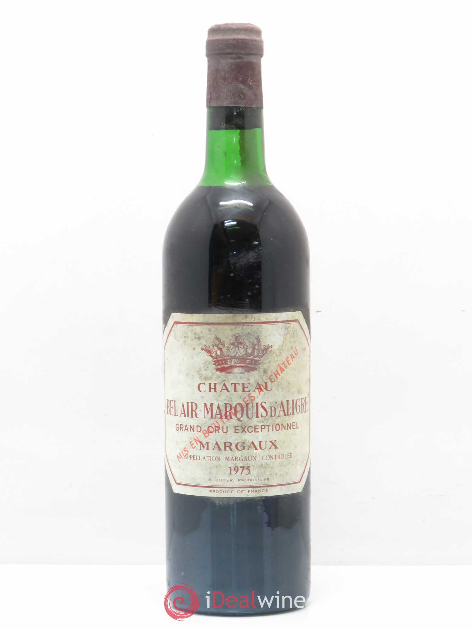 Château Bel Air Marquis d'Aligre 1975 - Posten von 1 Flasche - 0