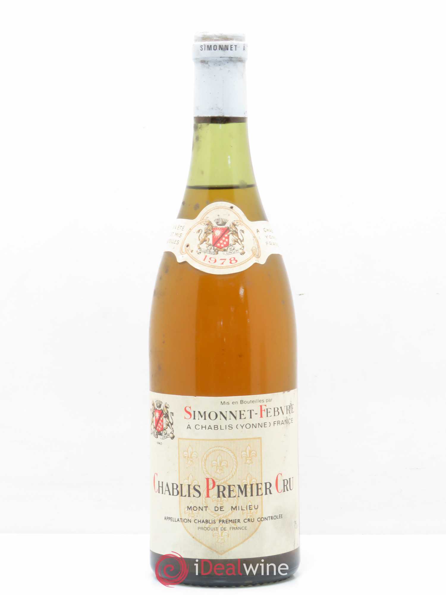 Chablis 1er Cru Mont de Milieu Simonnet-Febvre 1978 - Posten von 1 Flasche - 0