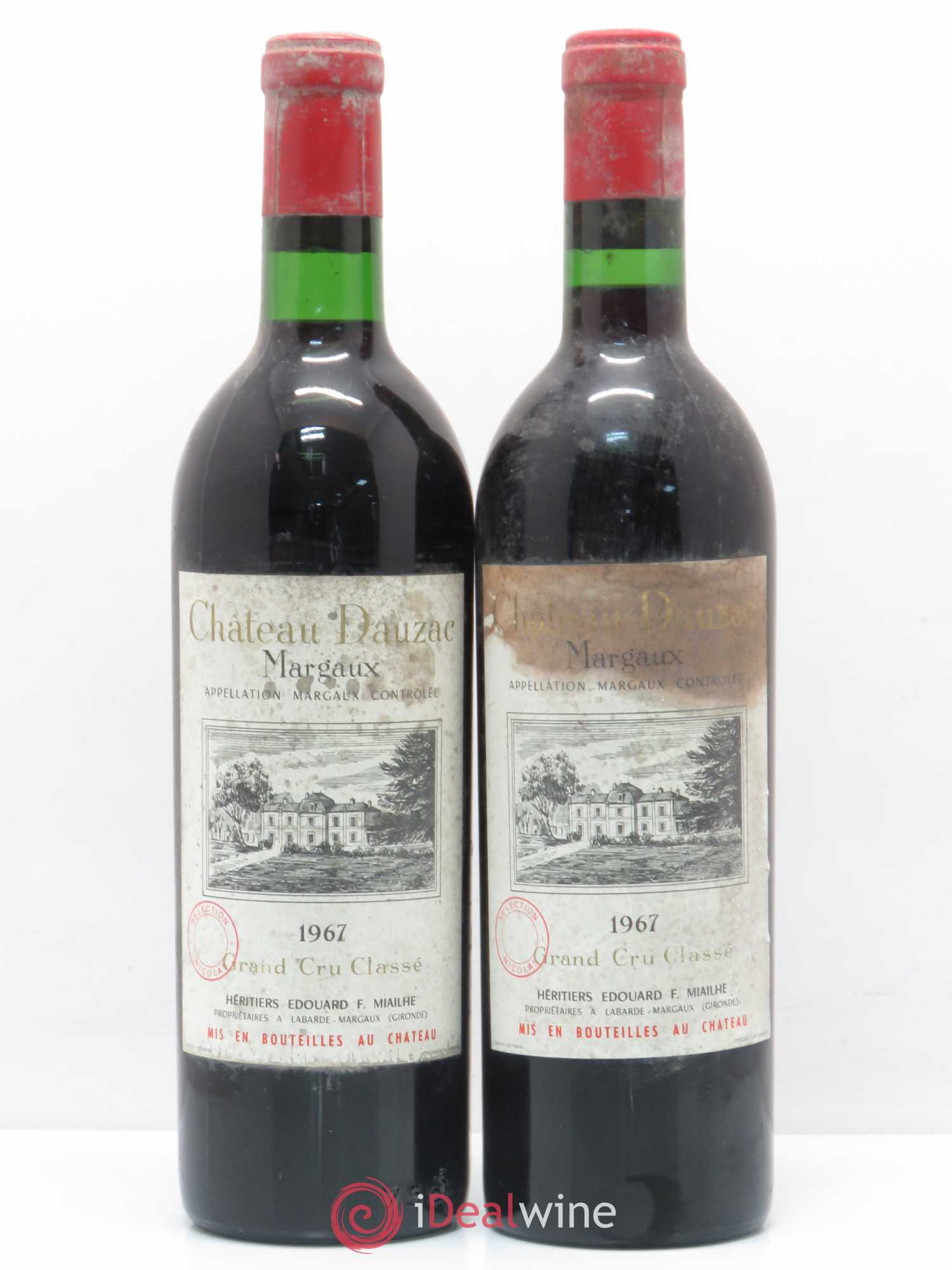 Château Dauzac 5ème Grand Cru Classé 1967 - Lot de 2 bouteilles - 0