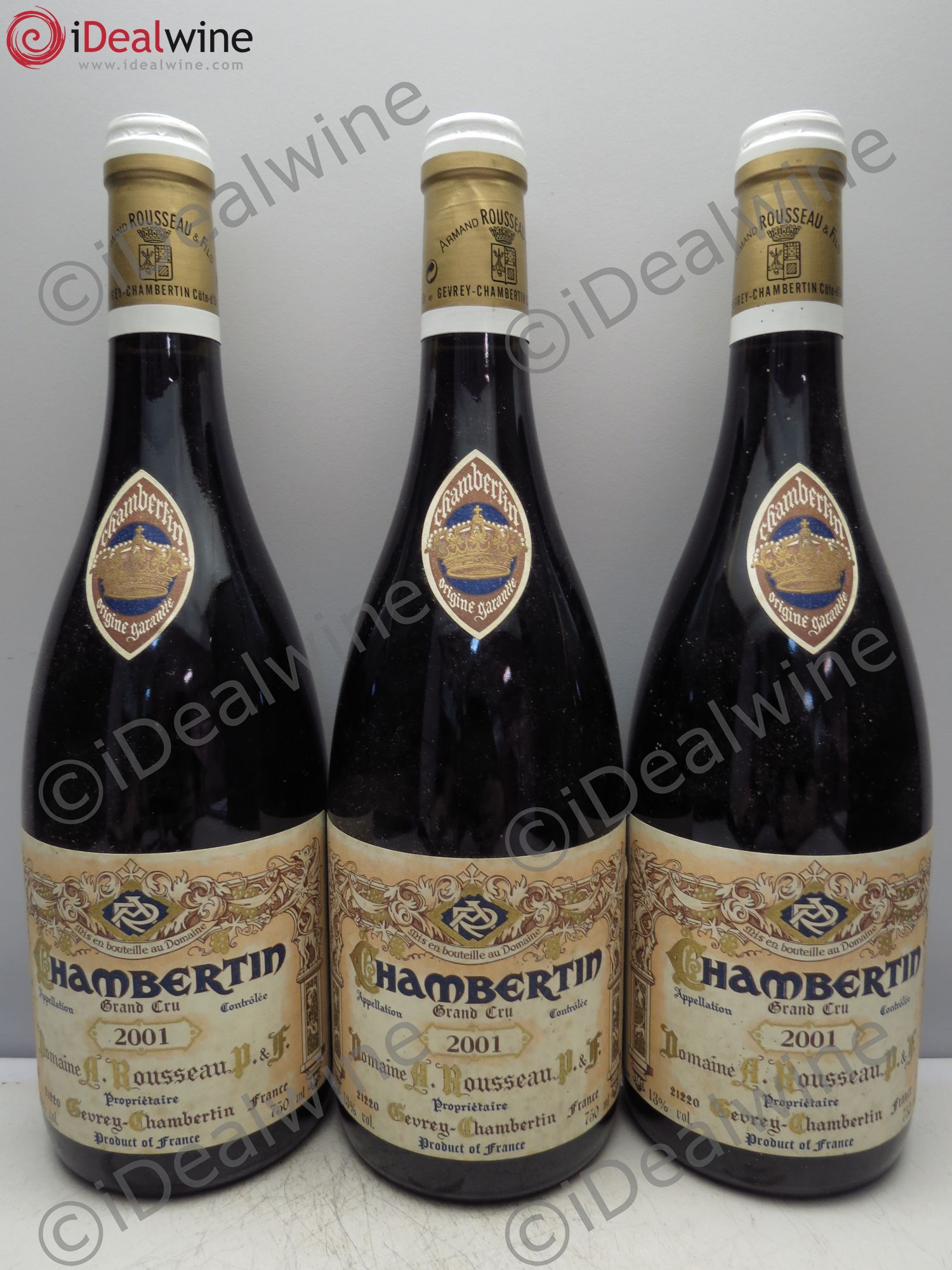 Chambertin Grand Cru Armand Rousseau (Domaine) 2001 - Lot de 3 bouteilles - 0