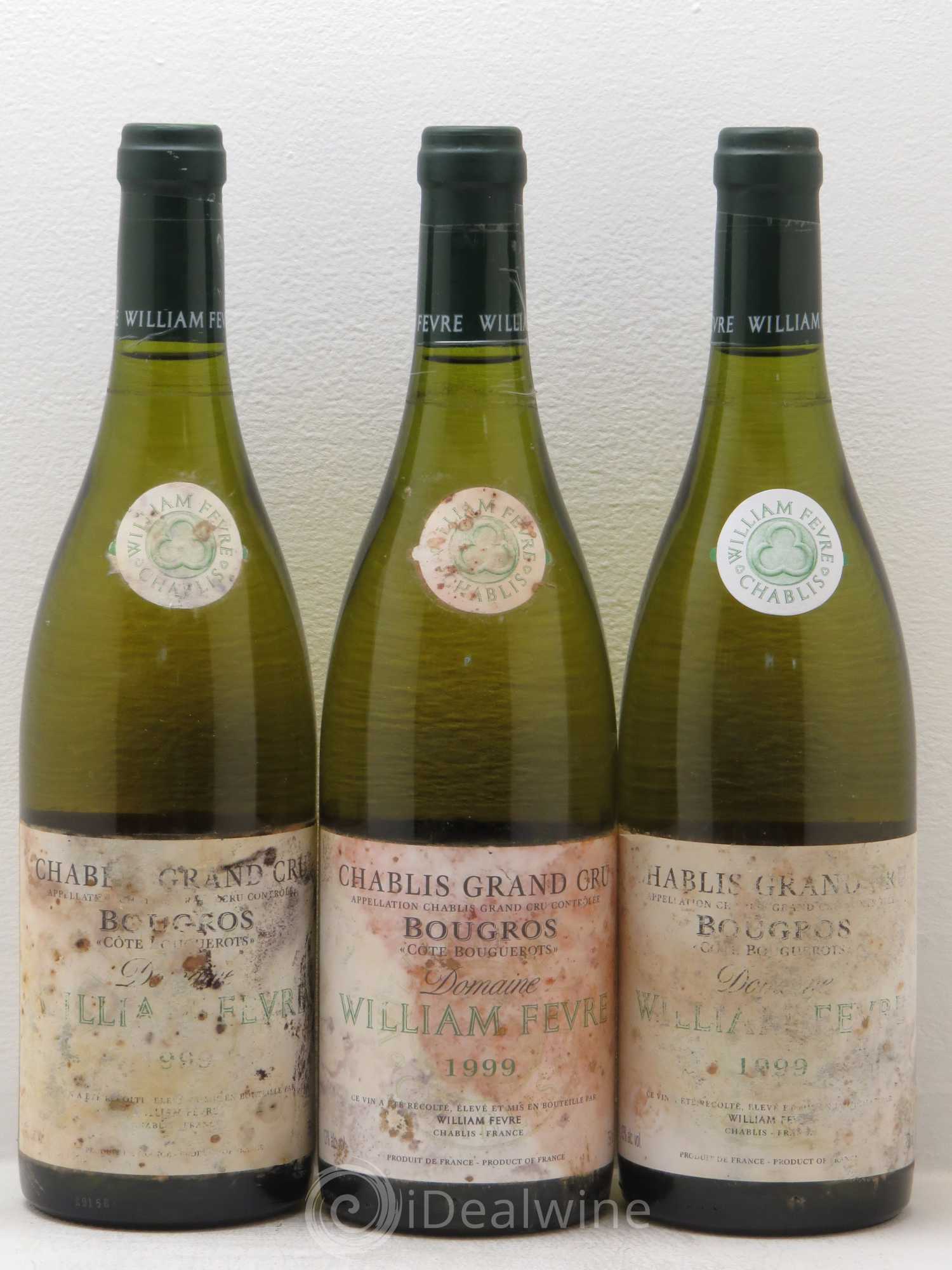 Chablis Grand Cru Bougros Côte Bouguerots William Fèvre 1999 - Lot de 3 bouteilles - 0