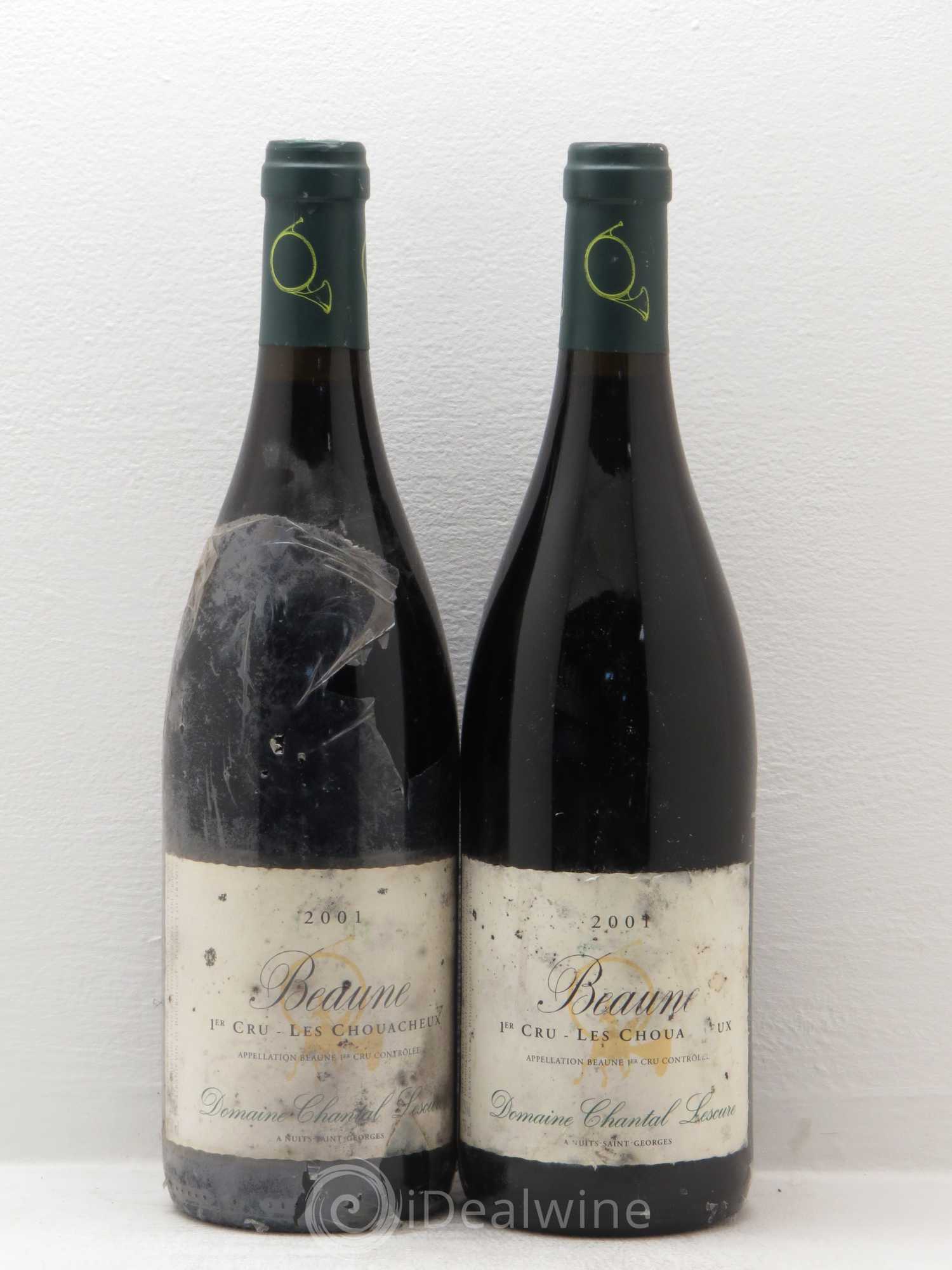 Beaune 1er Cru Les Chouacheux Chantal Lescure 2001 - Lot de 2 bouteilles - 0