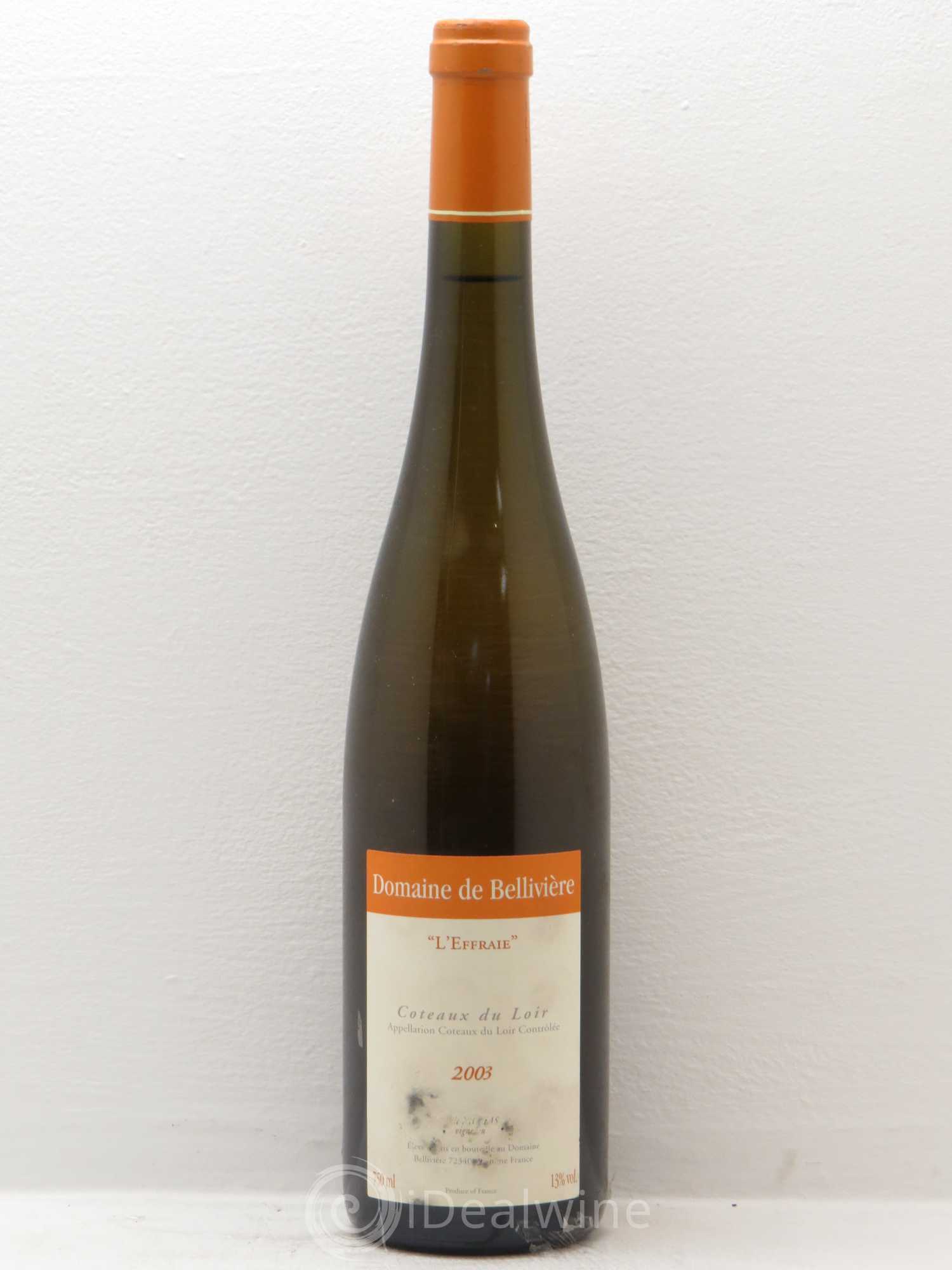 Coteaux du Loir L'Effraie Domaine de Bellivière 2003 - Lot de 1 bouteille - 0
