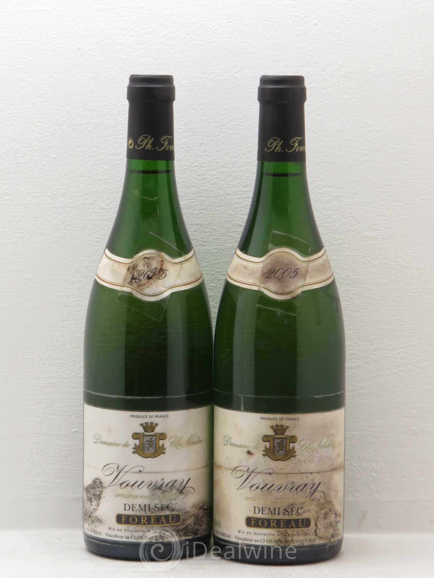 Vouvray Demi-Sec Clos Naudin - Philippe Foreau 2005 - Lot de 2 bouteilles - 0