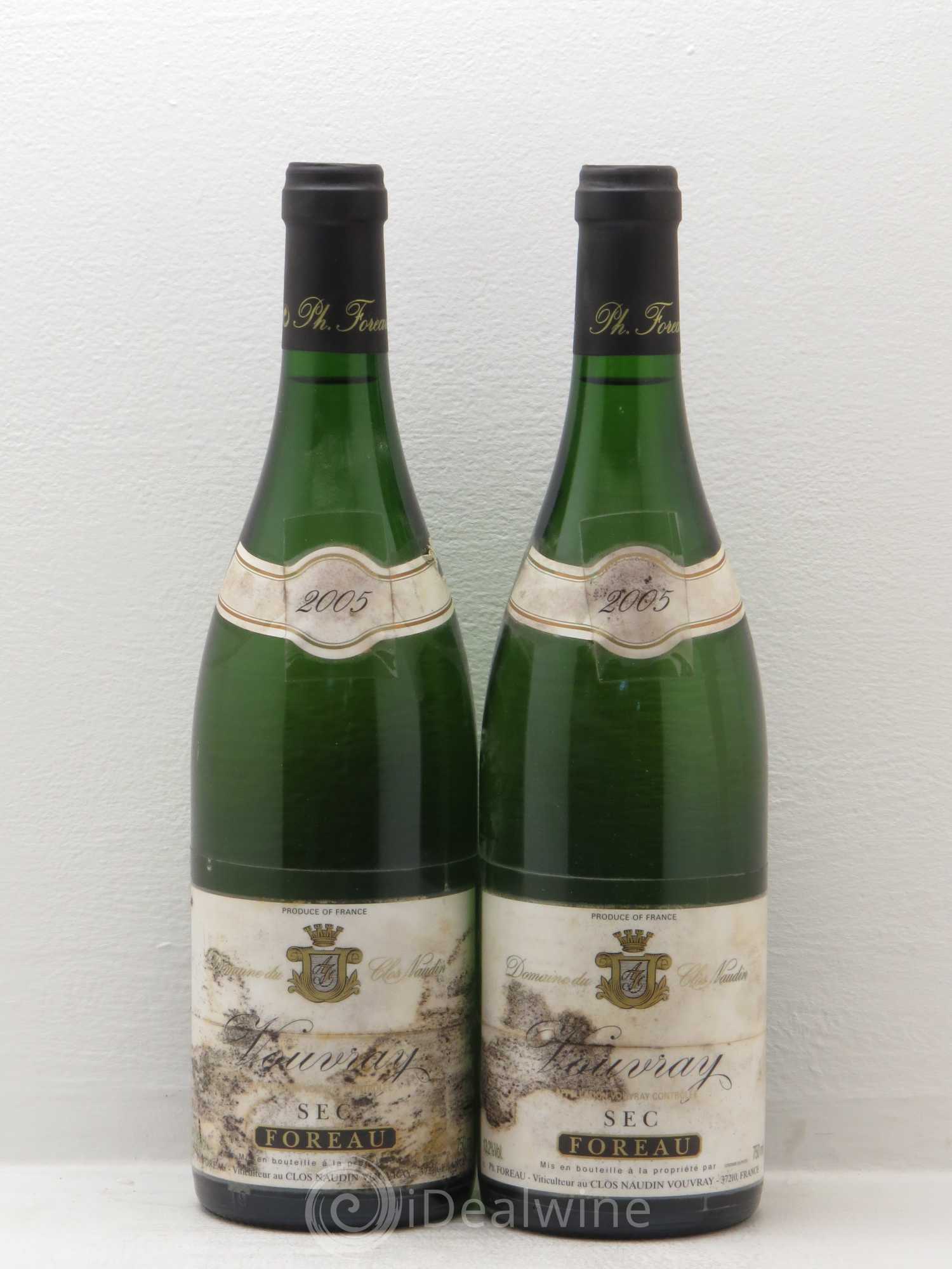Vouvray Sec Clos Naudin - Philippe Foreau 2005 - Lot de 2 bouteilles - 0