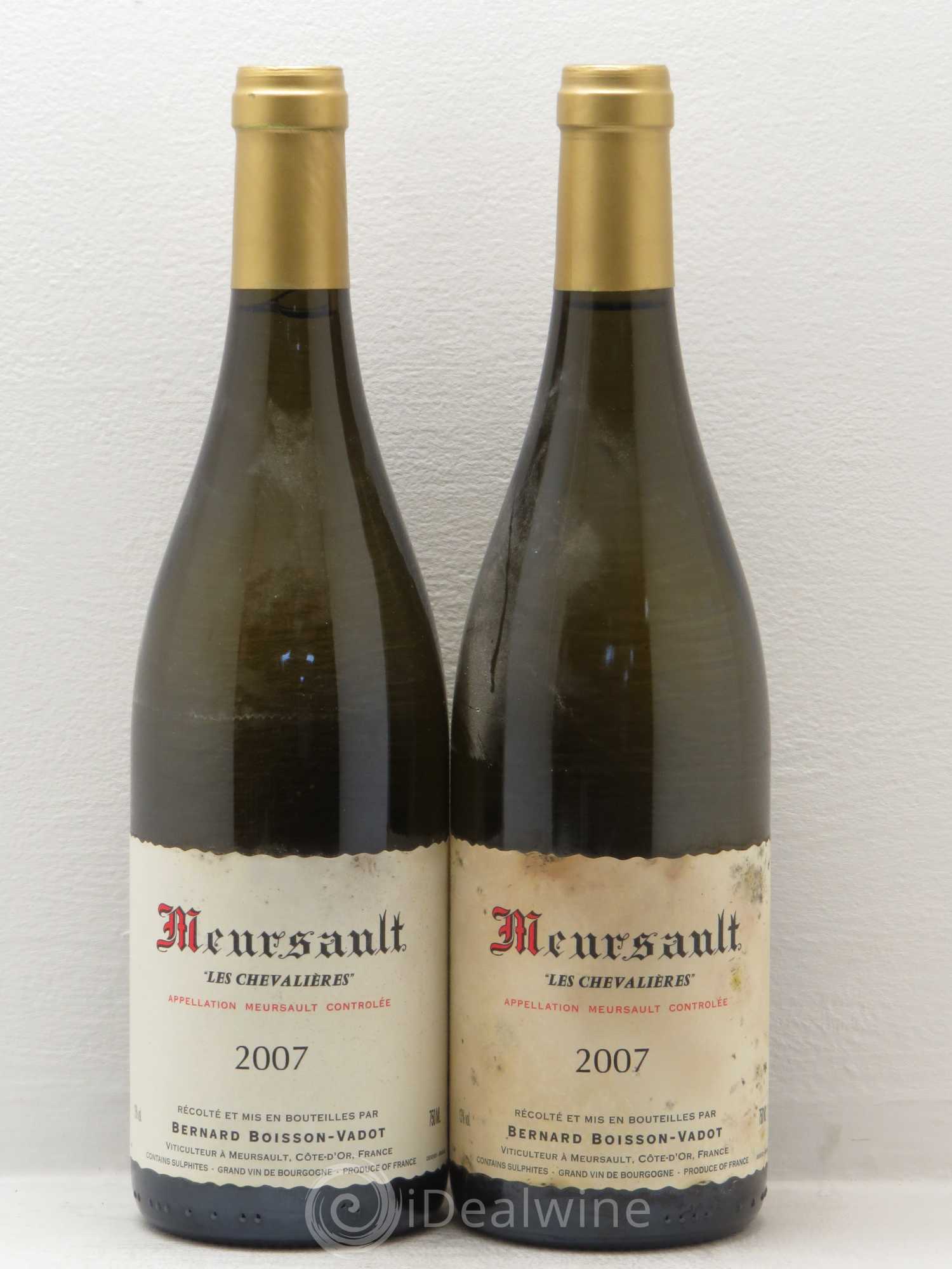 Meursault Les Chevalières - Domaine Boisson-Vadot 2007 - Posten von 2 Flaschen - 0
