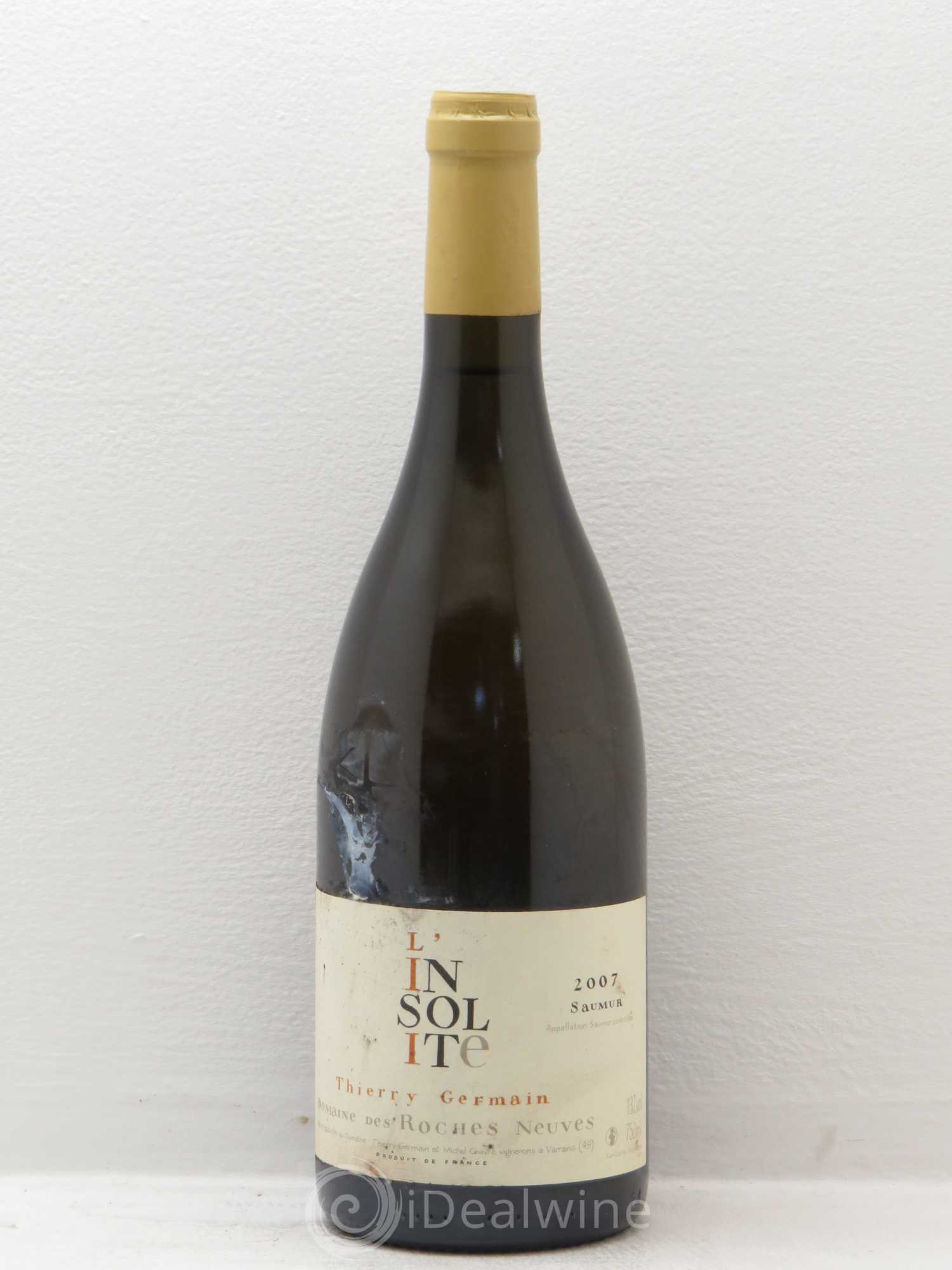 Saumur Insolite Domaine des Roches Neuves - Thierry Germain 2007 - Lot de 1 bouteille - 0