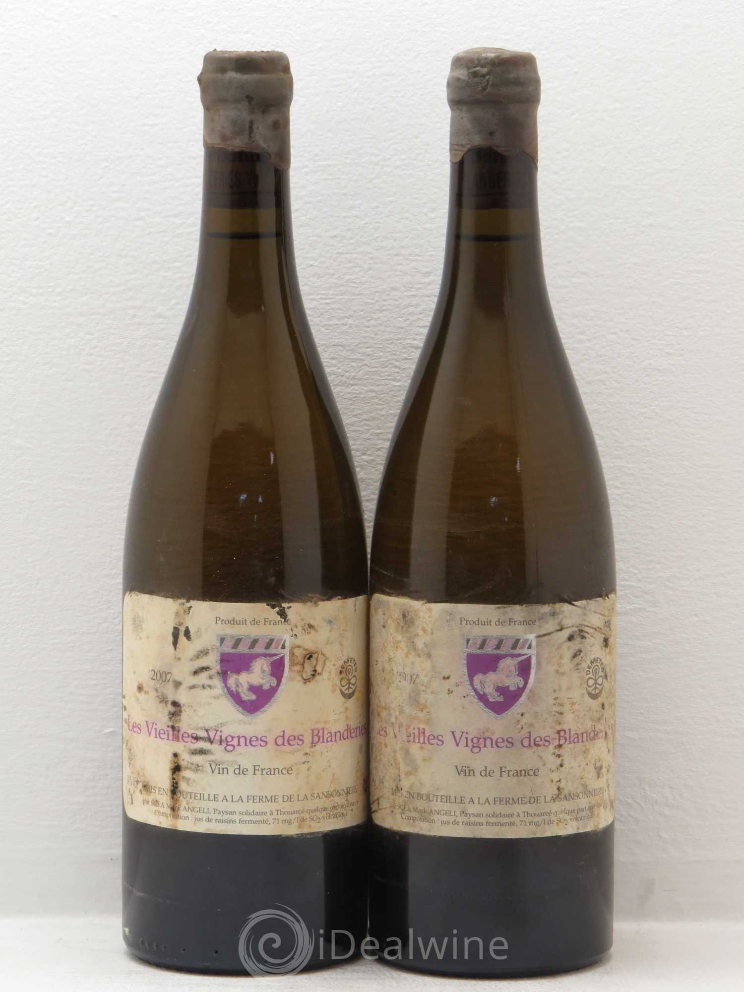 Vin de France Les Vieilles Vignes des Blanderies Mark Angeli (Domaine) - Ferme de la Sansonnière 2007 - Lot de 2 bouteilles - 0