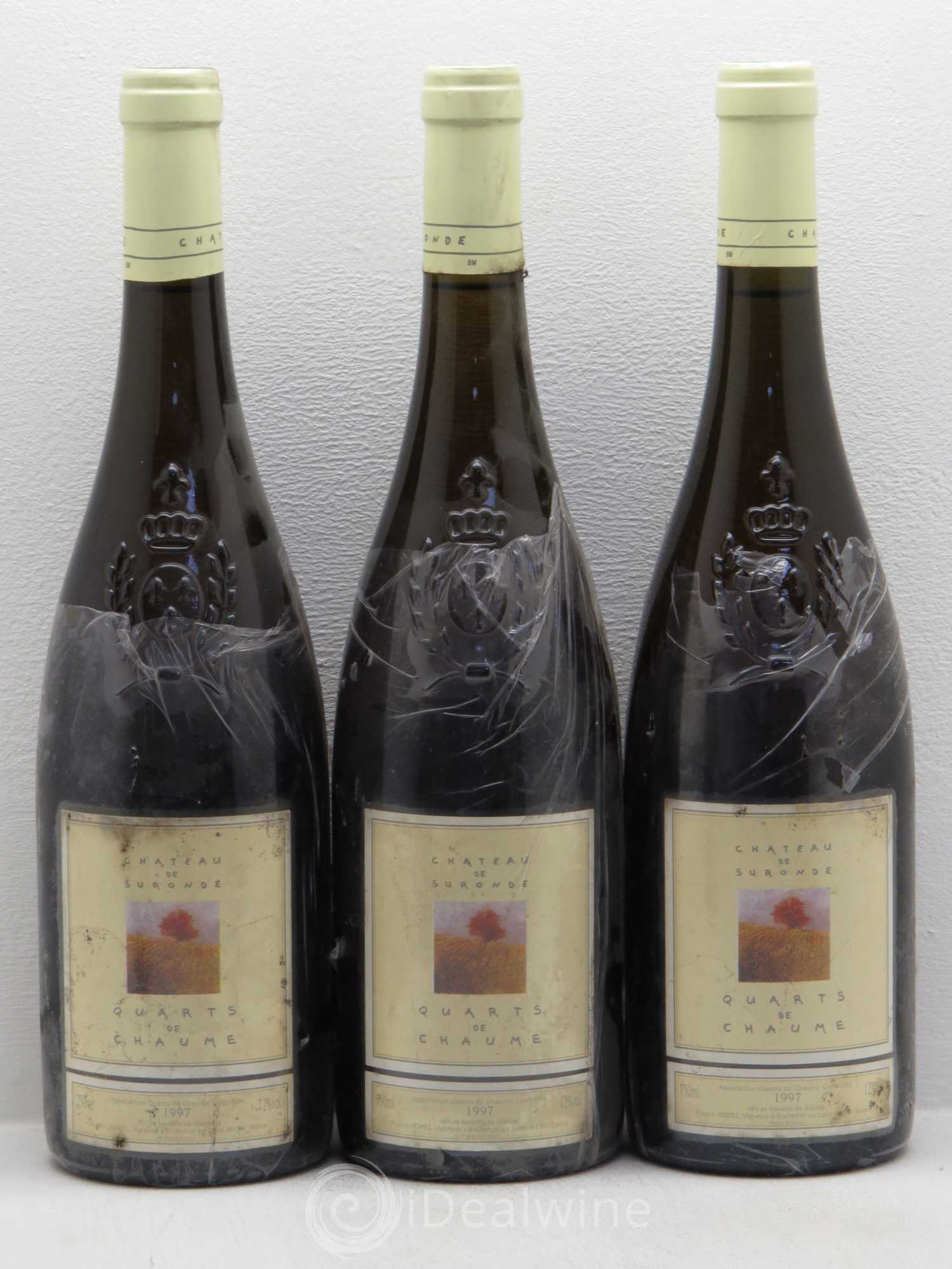 Quarts de Chaume Chateau Suronde Francis Poirel 1997 - Lotto di 3 bottiglie - 0