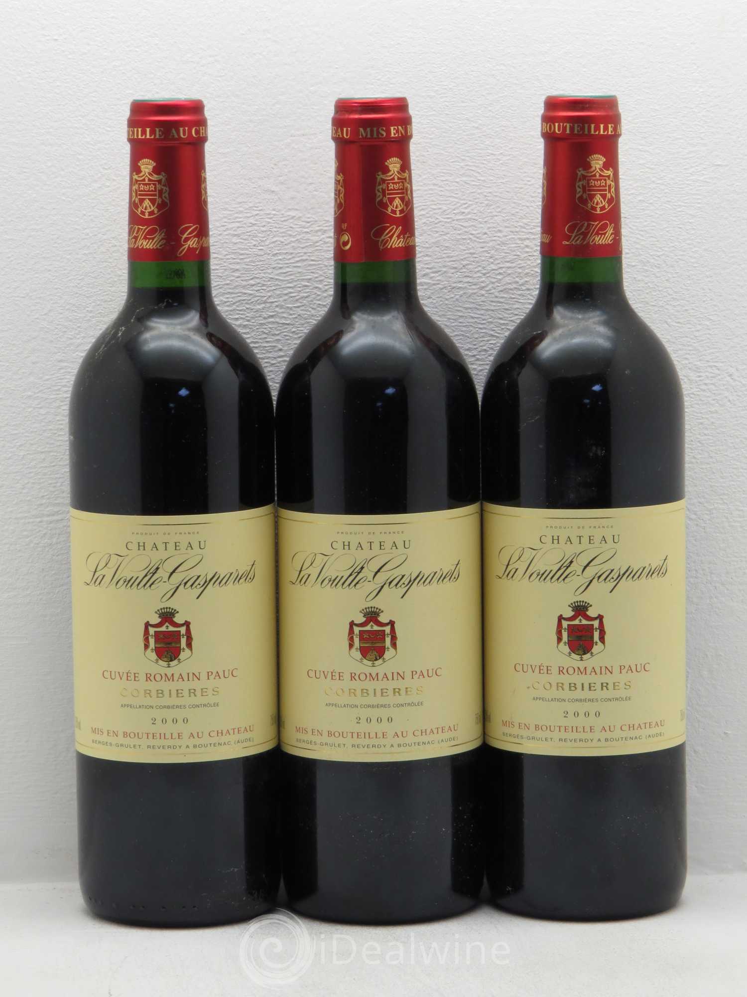 Corbières Boutenac La Voulte-Gasparets Cuvée Romain Pauc Patrick Reverdy 2000 - Lot de 6 bouteilles - 1