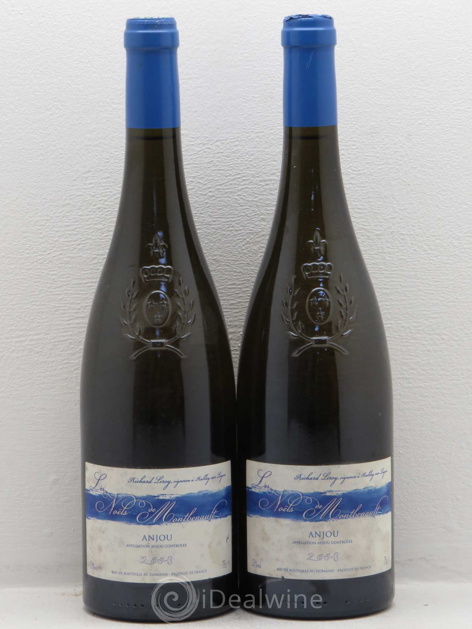 Vin de France Les Noëls de Montbenault Richard Leroy 2003 - Lot de 2 bouteilles - 0