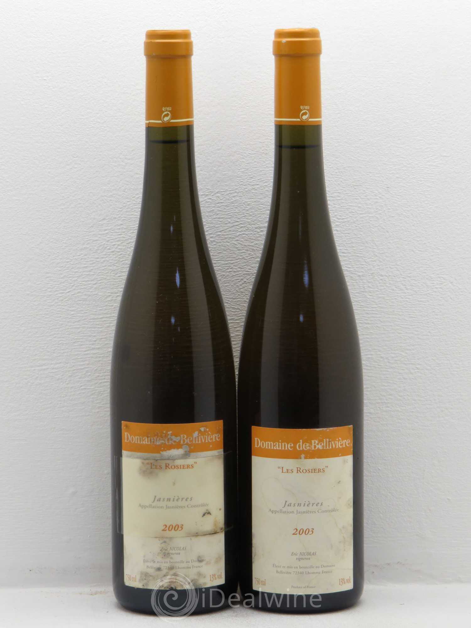 Jasnières Les Rosiers Domaine Belliviere Eric Nicolas 2003 - Posten von 2 Flaschen - 0