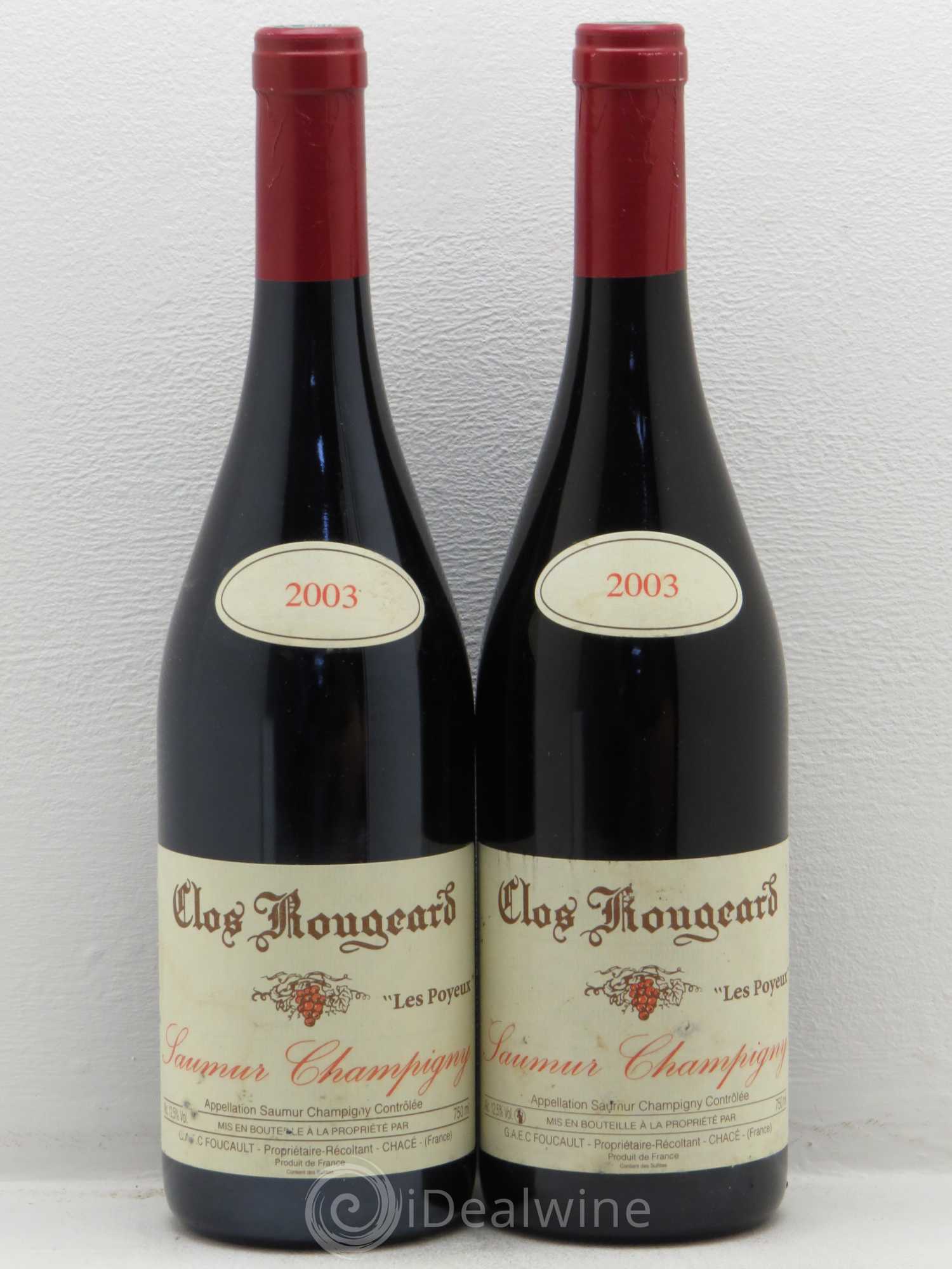 Saumur-Champigny Les Poyeux Clos Rougeard 2003 - Lot de 2 bouteilles - 0