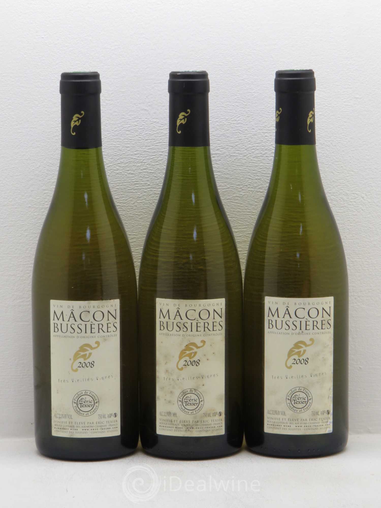 Mâcon Bussieres Tres Vieilles Vignes Eric Texier 2008 - Posten von 3 Flaschen - 0