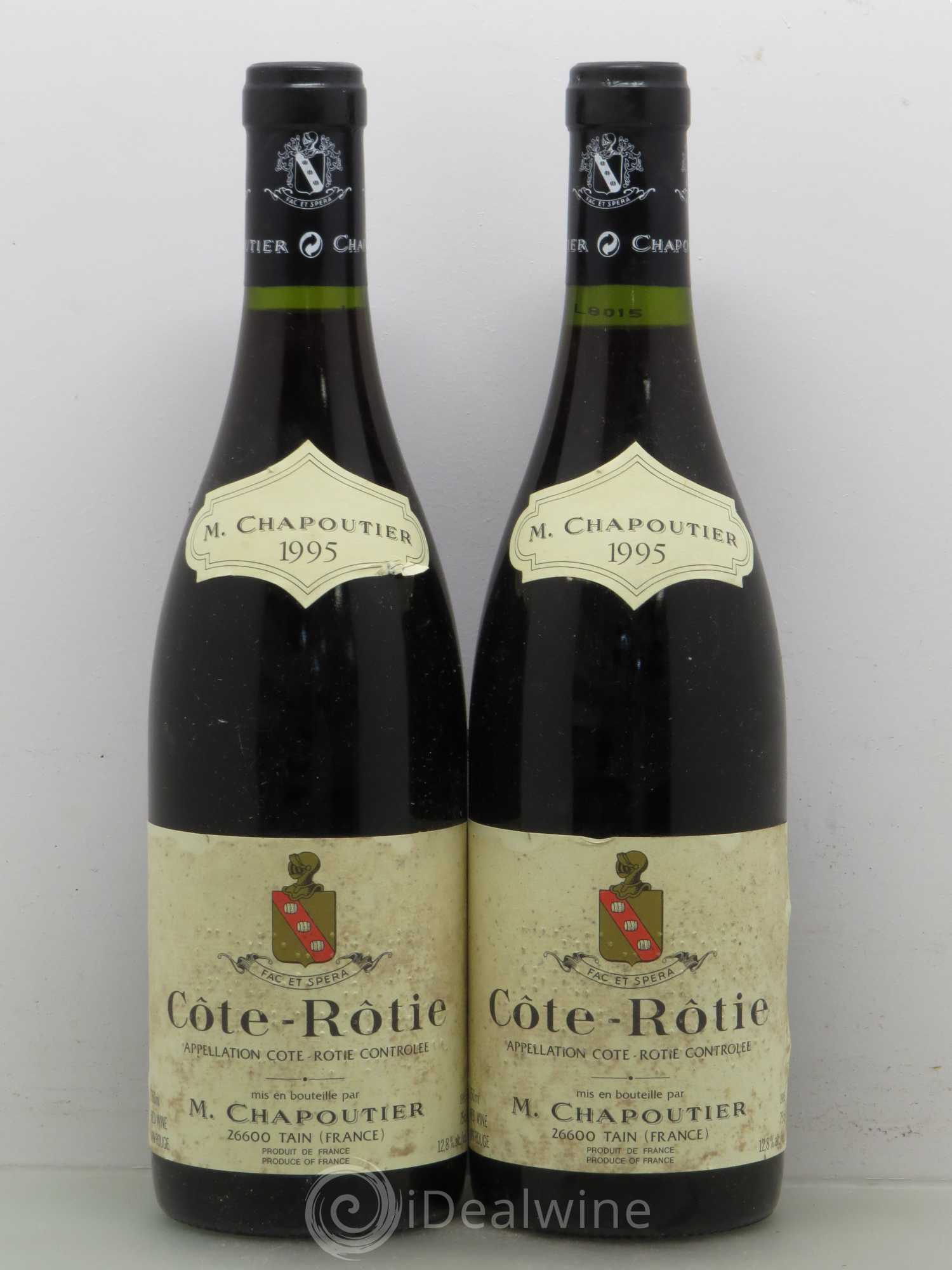 Côte-Rôtie Chapoutier 1995 - Lot de 2 bouteilles - 0