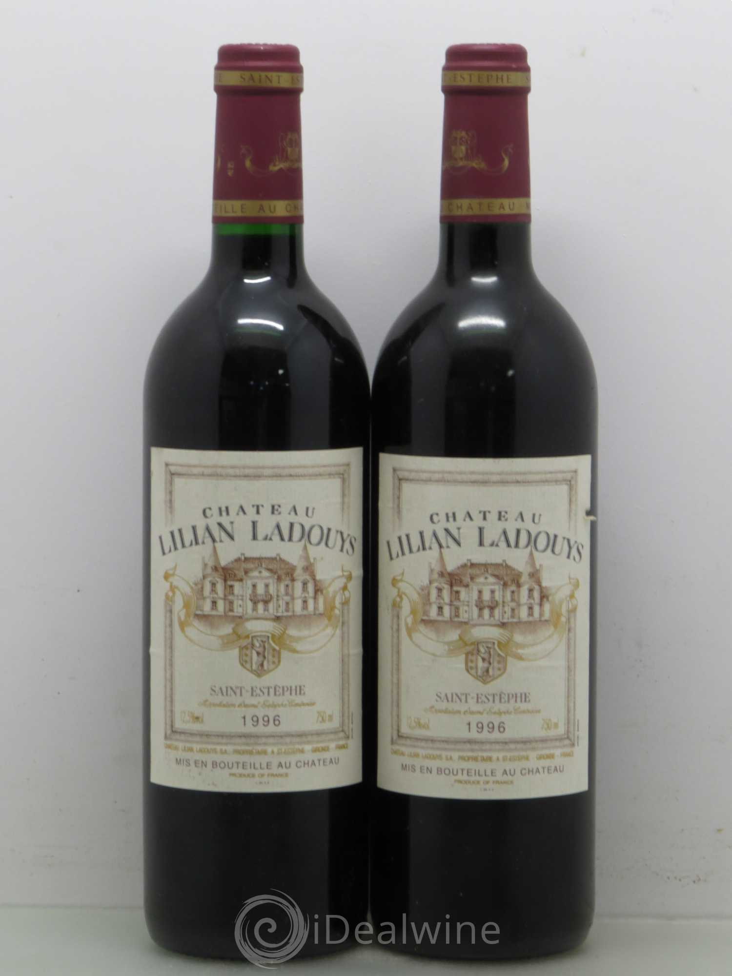 Château Lilian Ladouys Cru Bourgeois 1996 - Lot de 2 bouteilles - 0