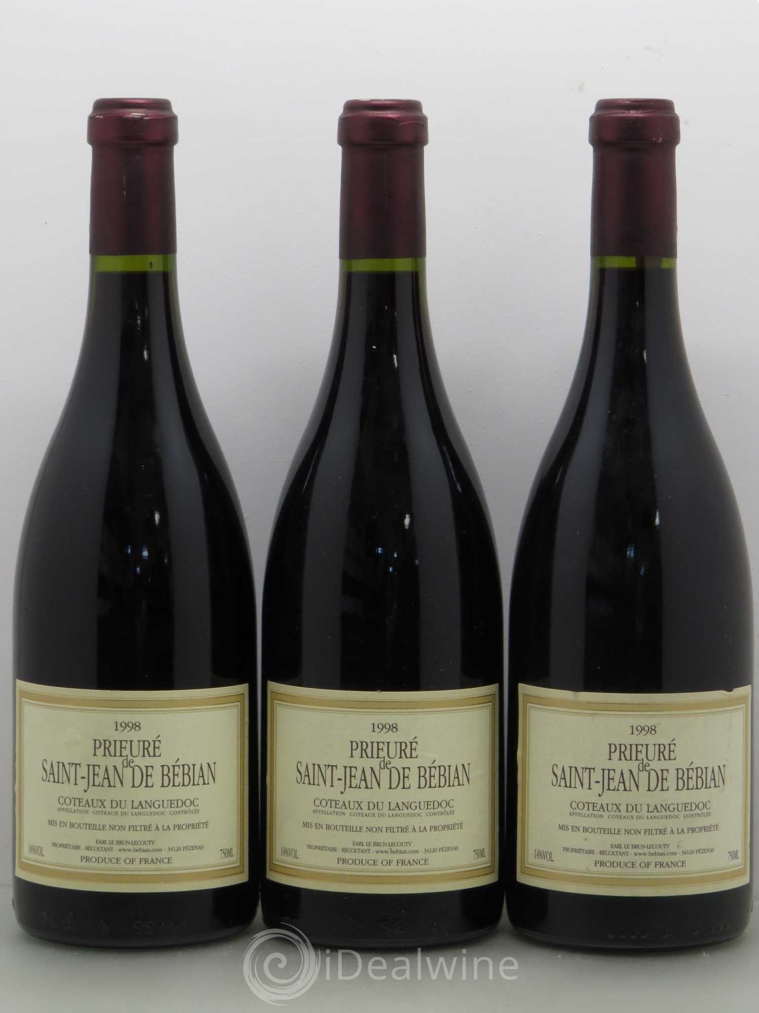 Languedoc Prieuré St-Jean de Bébian 1998 - Lot de 3 bouteilles - 0