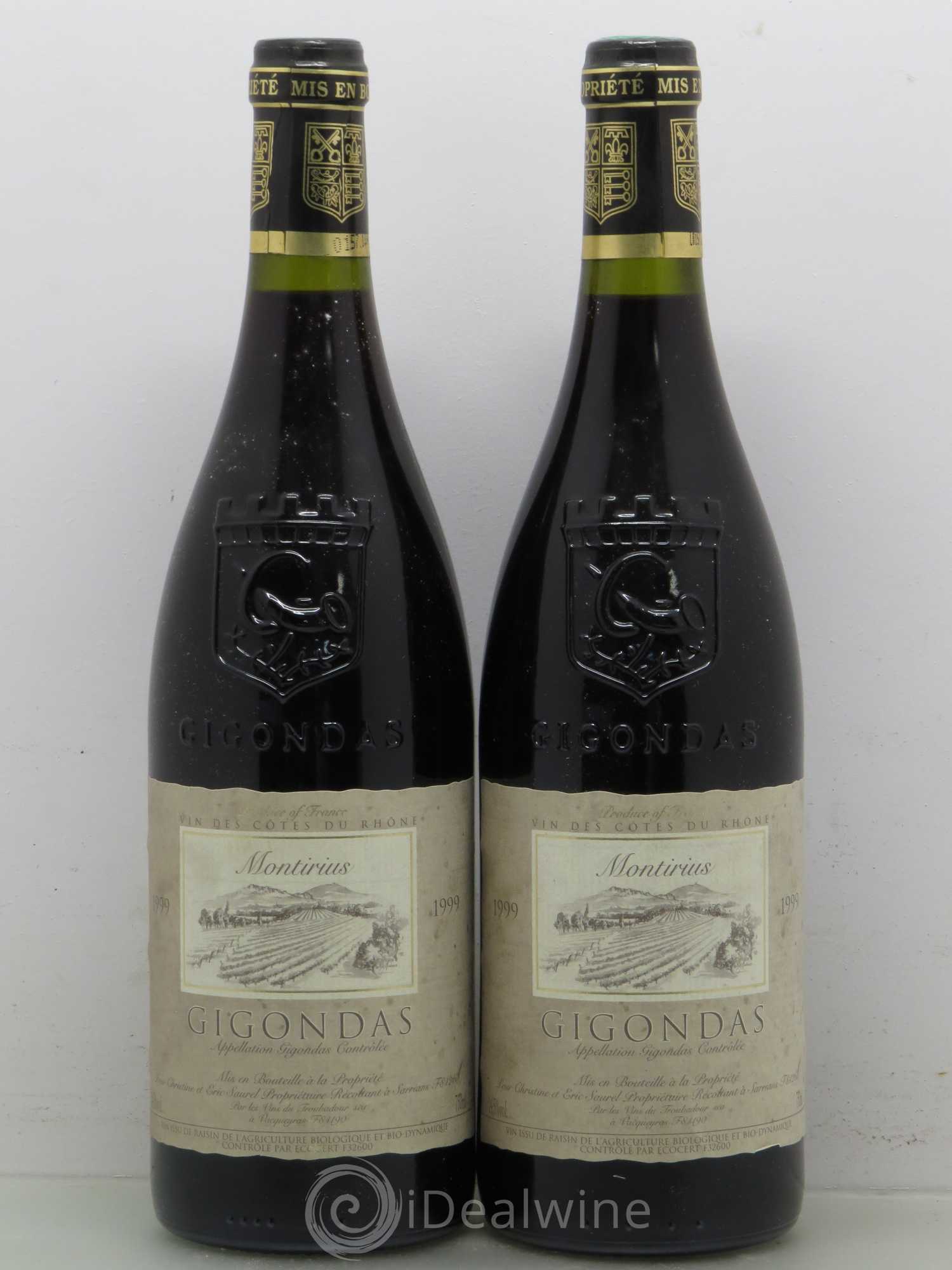 Gigondas Montirius 1999 - Posten von 2 Flaschen - 0