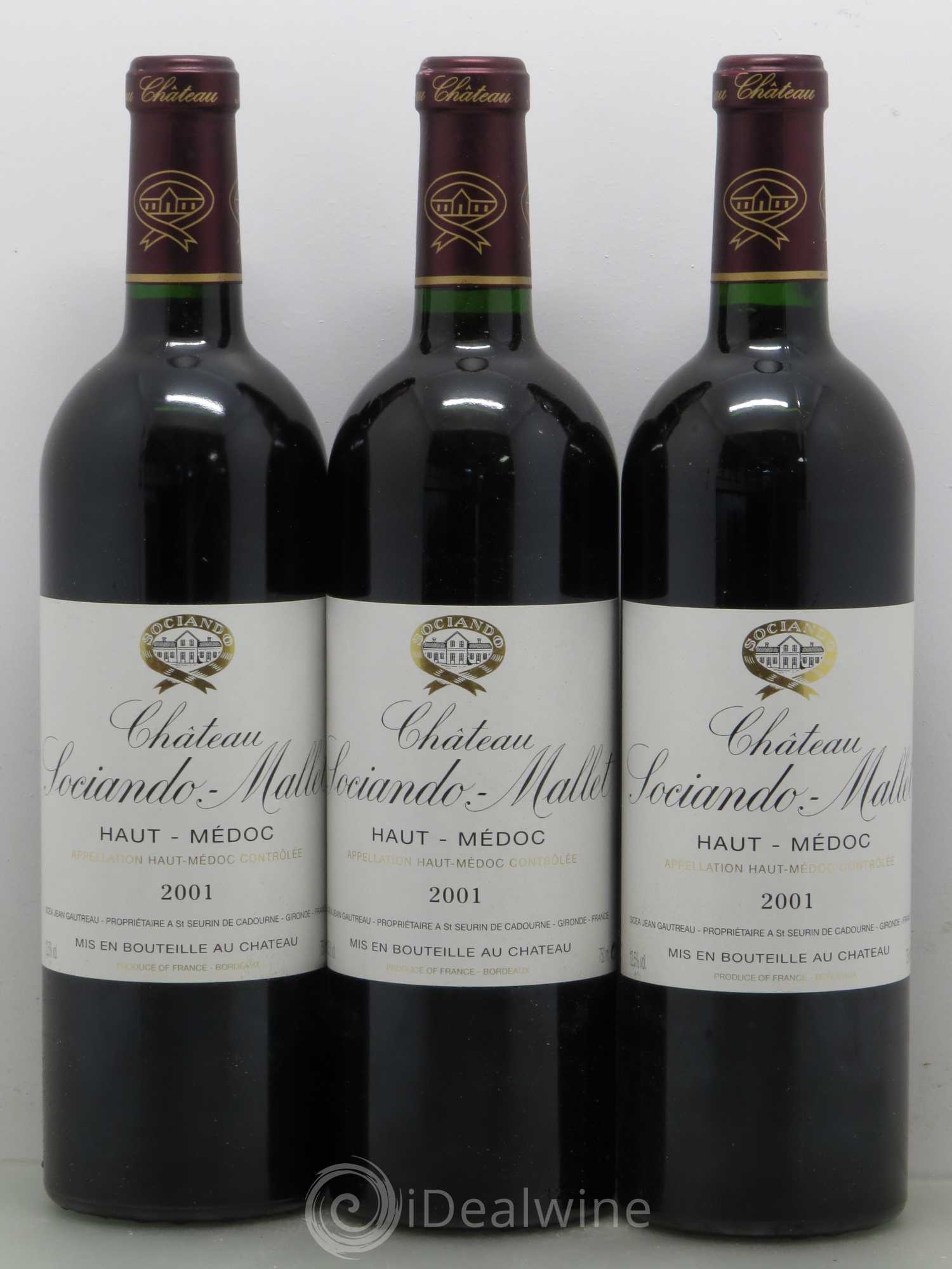 Château Sociando Mallet 2001 - Lot de 12 bouteilles - 2
