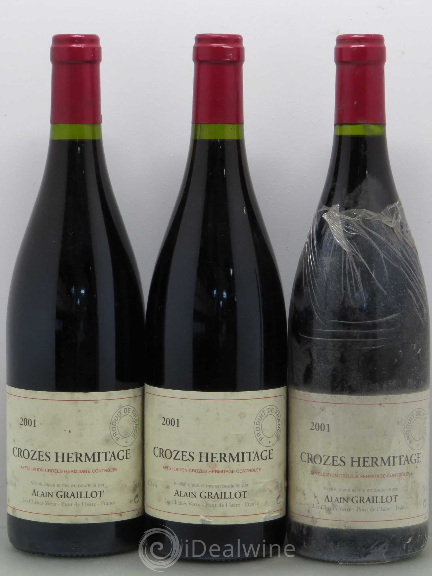 Crozes-Hermitage Domaine Graillot 2001 - Lot de 3 bouteilles - 0