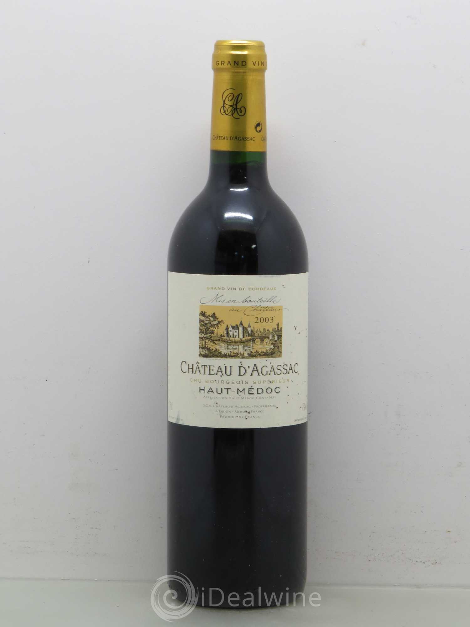 Château d' Agassac Cru Bourgeois 2003 - Lot de 1 bouteille - 0