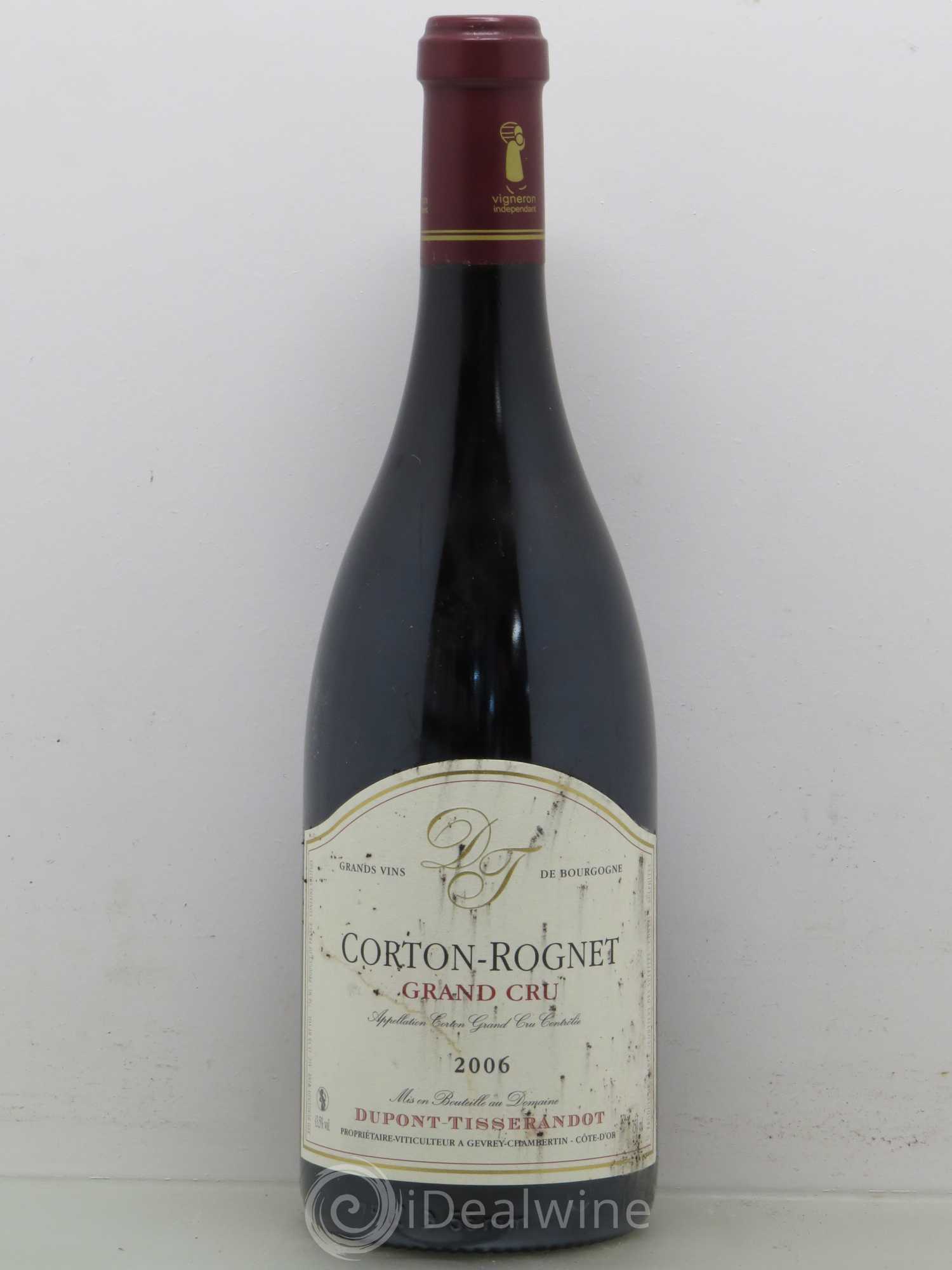 Corton Grand Cru Rognet - Dupont Tisserandot 2006 - Lot de 1 bouteille - 0