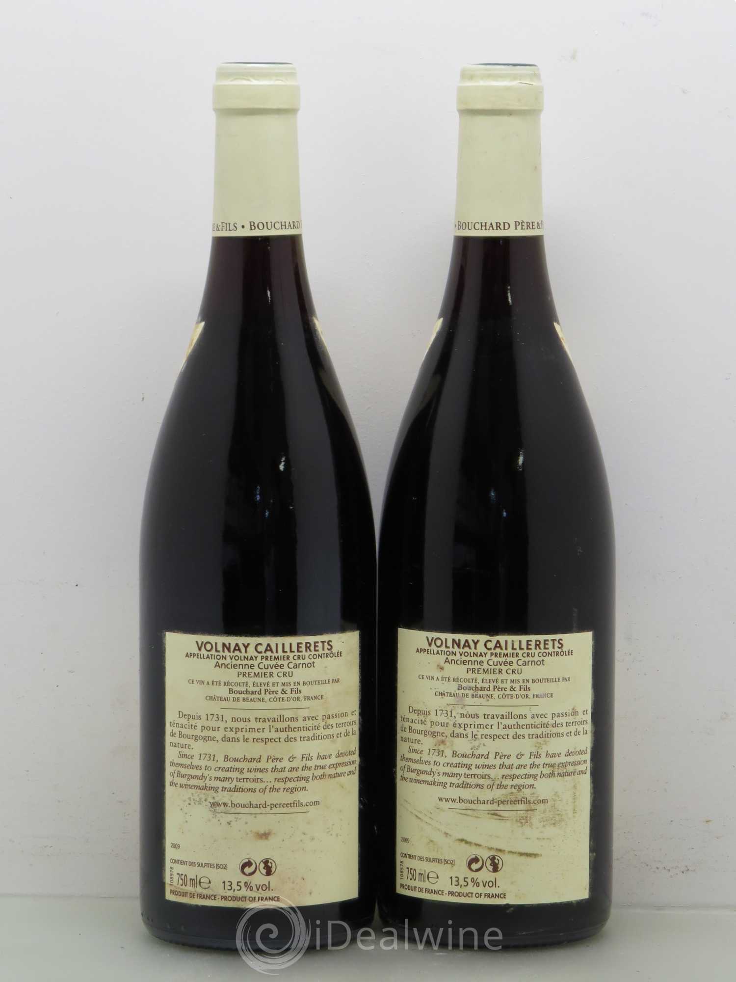 Volnay 1er Cru Caillerets - Ancienne Cuvée Carnot Bouchard Père & Fils 2009 - Lot de 2 bouteilles - 1