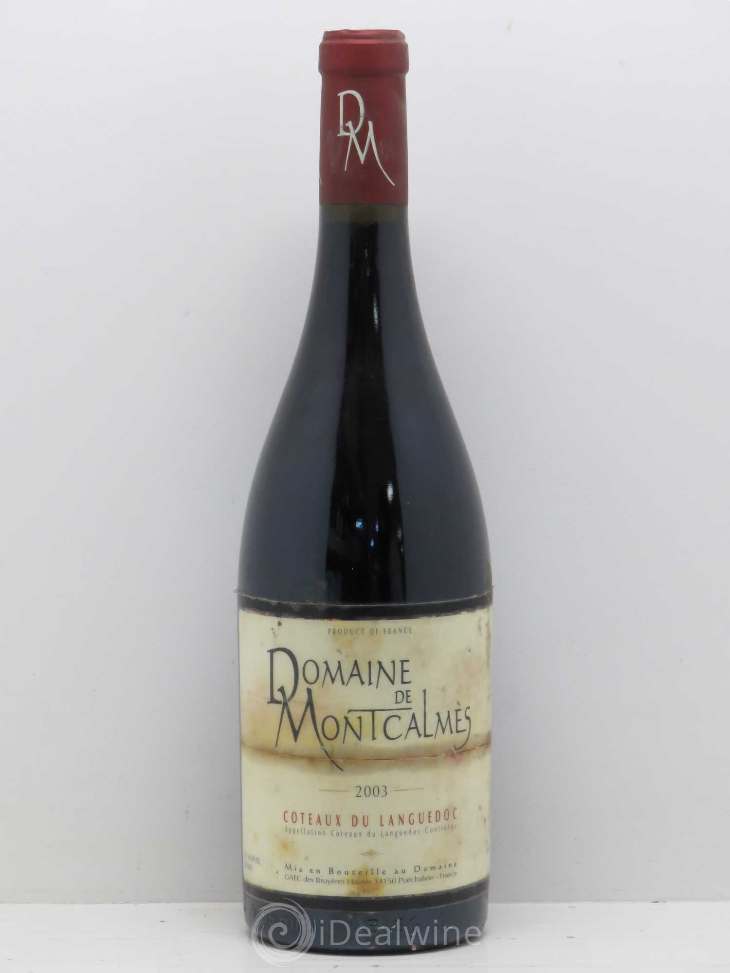 Terrasses du Larzac Domaine de Montcalmès Frédéric Pourtalié 2003 - Lot de 1 bouteille - 0
