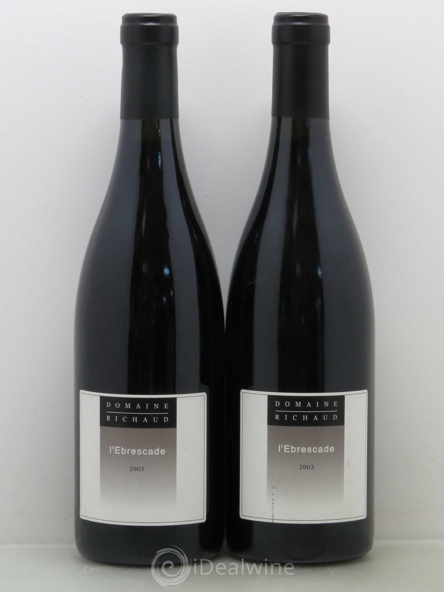 Cairanne Ebrescade Marcel Richaud 2003 - Lot de 2 bouteilles - 0