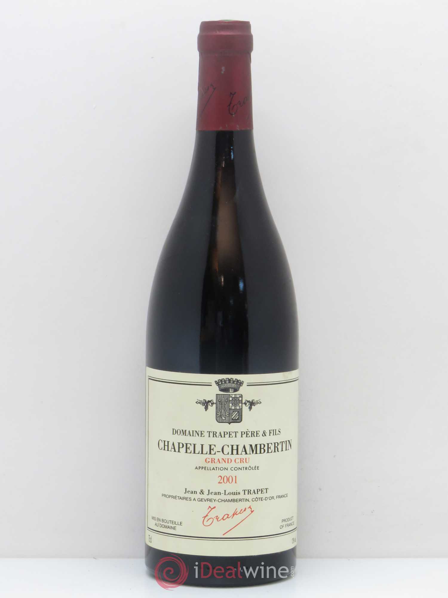 Chapelle-Chambertin Grand Cru Domaine Trapet 2001 - Lot de 1 bouteille - 0