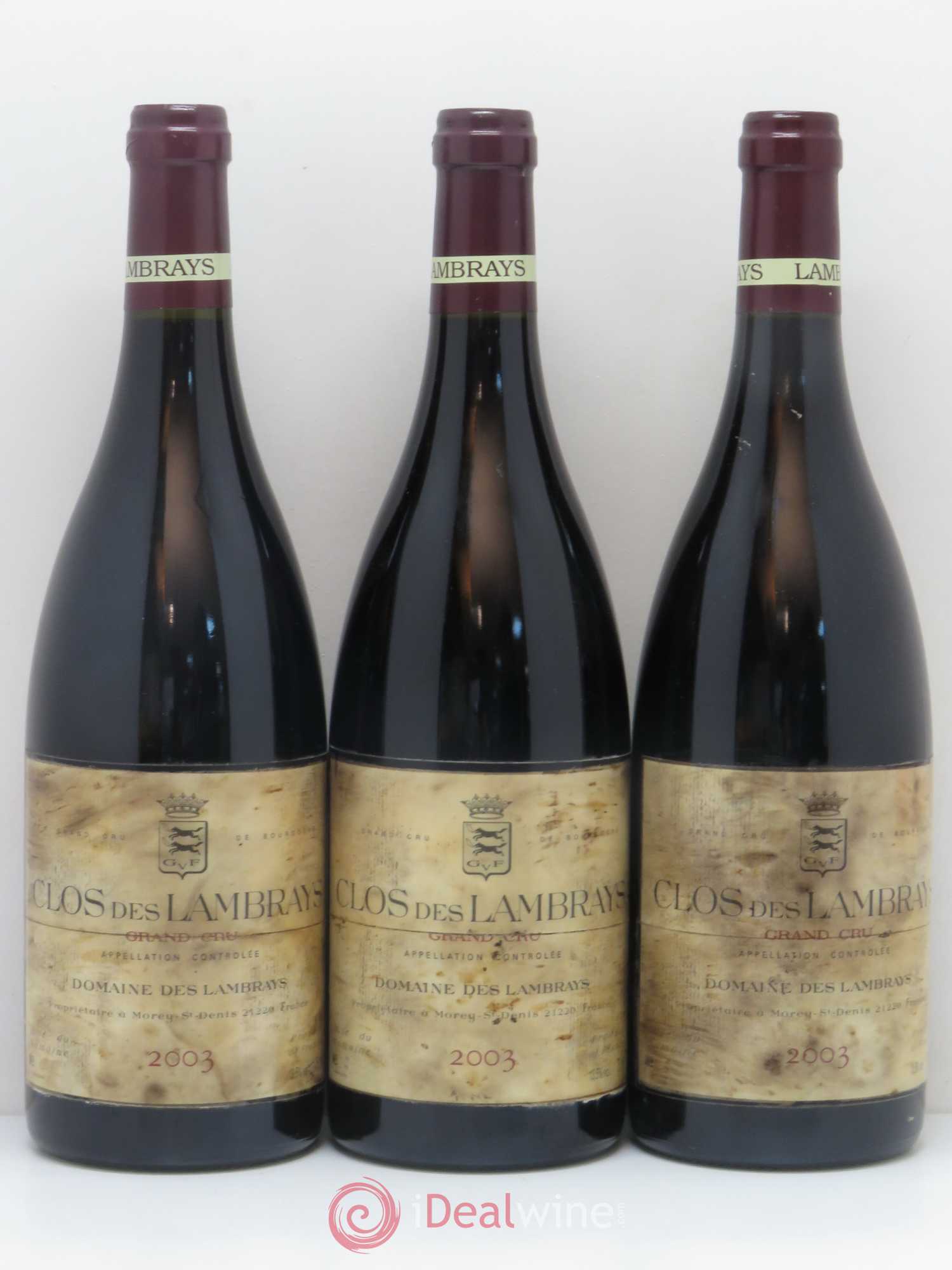 Clos des Lambrays Grand Cru Domaine des Lambrays 2003 - Lot de 3 bouteilles - 0