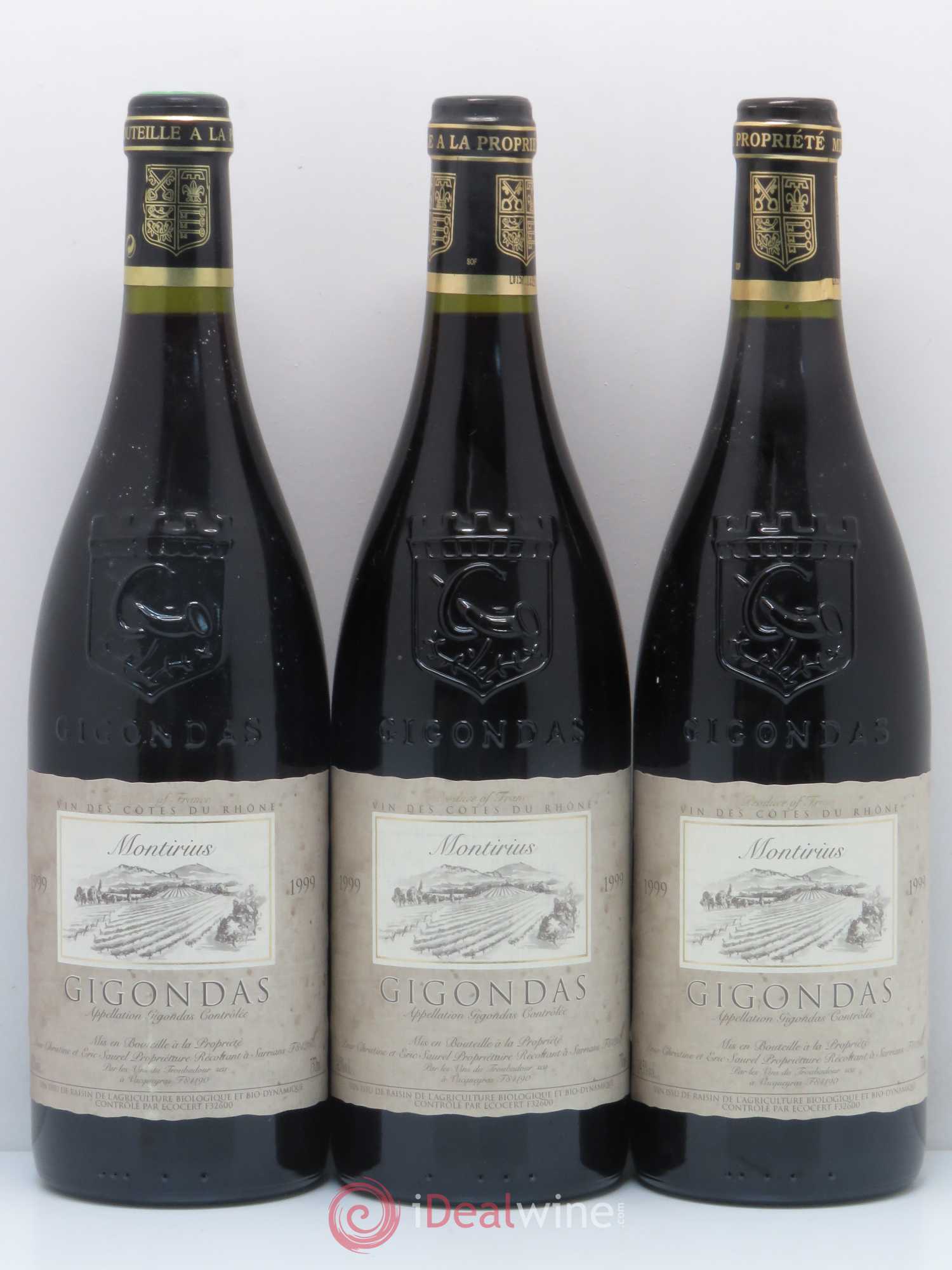 Gigondas 1999 - Posten von 3 Flaschen - 0