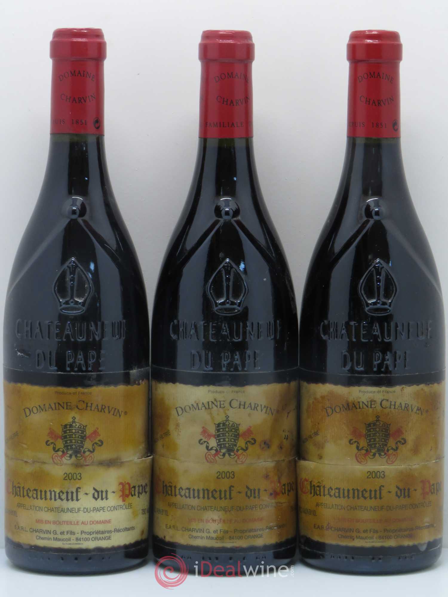 Châteauneuf-du-Pape Charvin (Domaine) 2003 - Lot de 3 bouteilles - 0