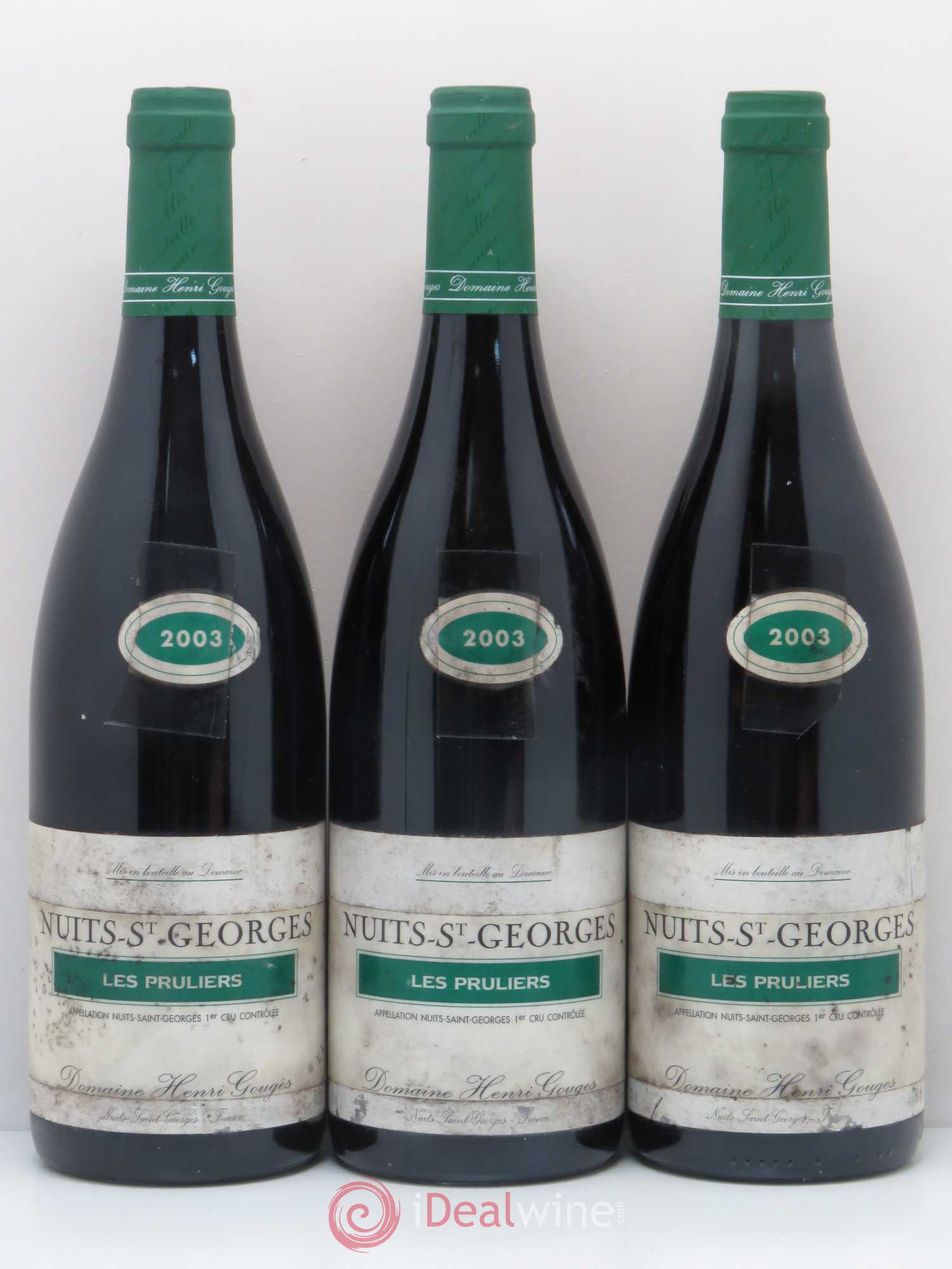 Nuits-Saint-Georges 1er Cru Les Pruliers Henri Gouges 2003 - Lot de 3 bouteilles - 0