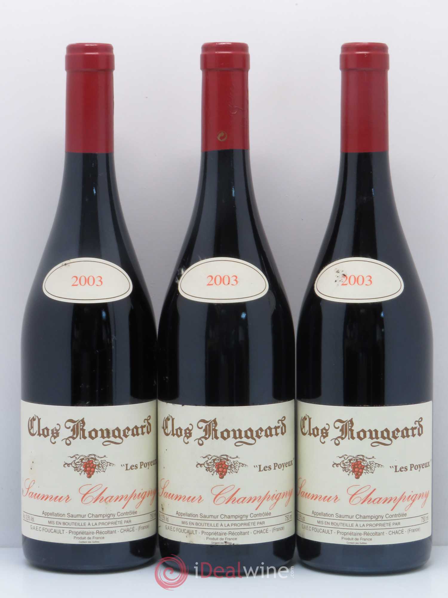 Saumur-Champigny Les Poyeux Clos Rougeard 2003 - Lot de 3 bouteilles - 0