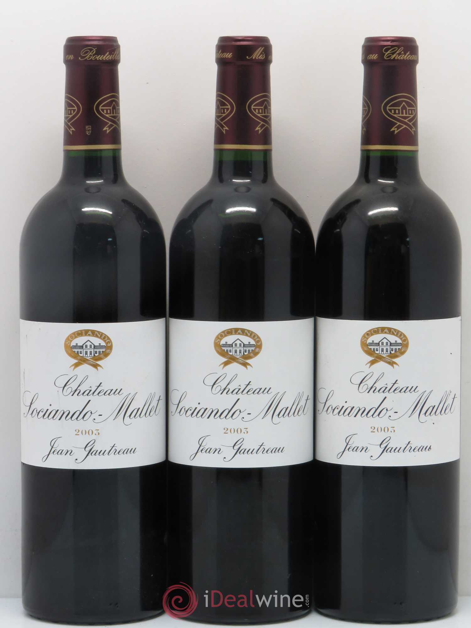 Château Sociando Mallet 2003 - Lot de 6 bouteilles - 2
