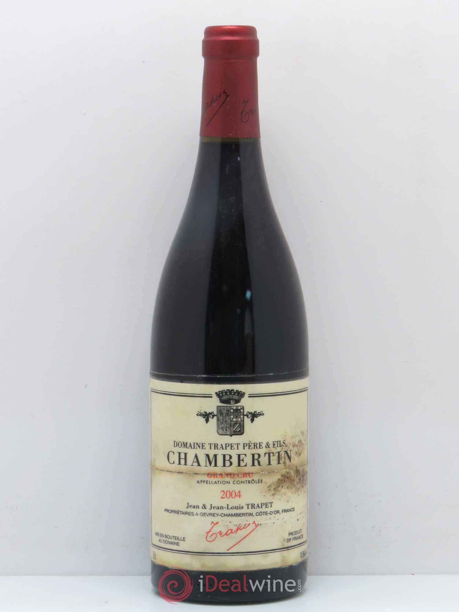 Chambertin Grand Cru Domaine Trapet 2004 - Lot de 1 bouteille - 0