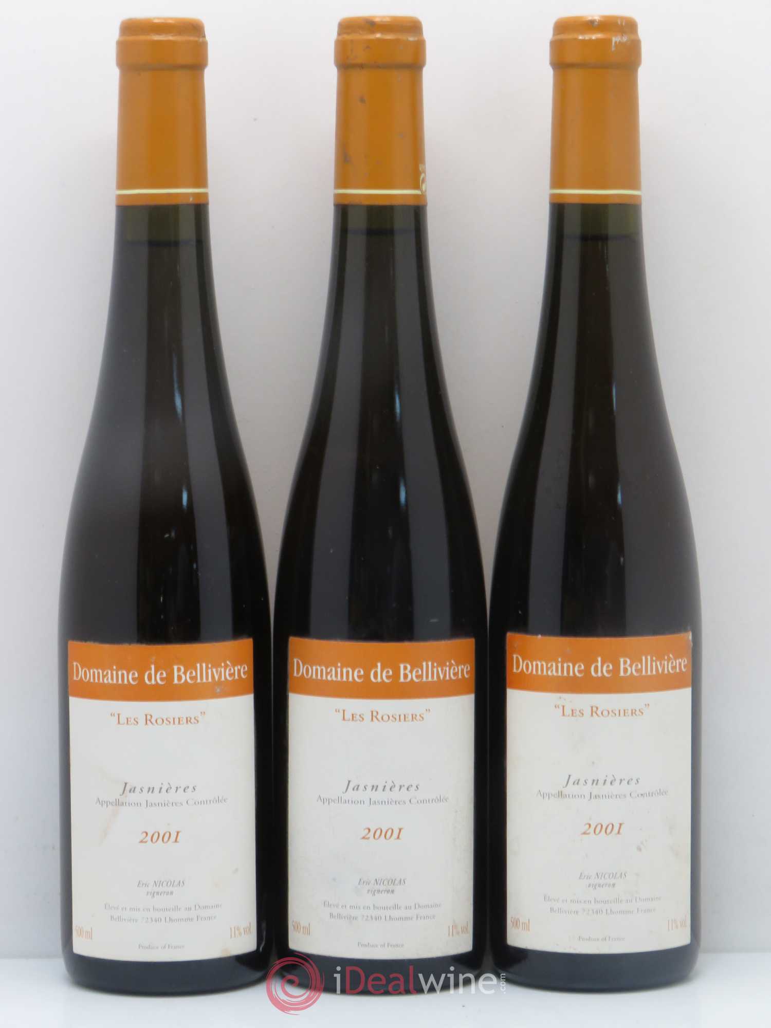 Jasnières Les Rosiers Domaine de Bellivière 2001 - Lot de 6 bouteilles - 2