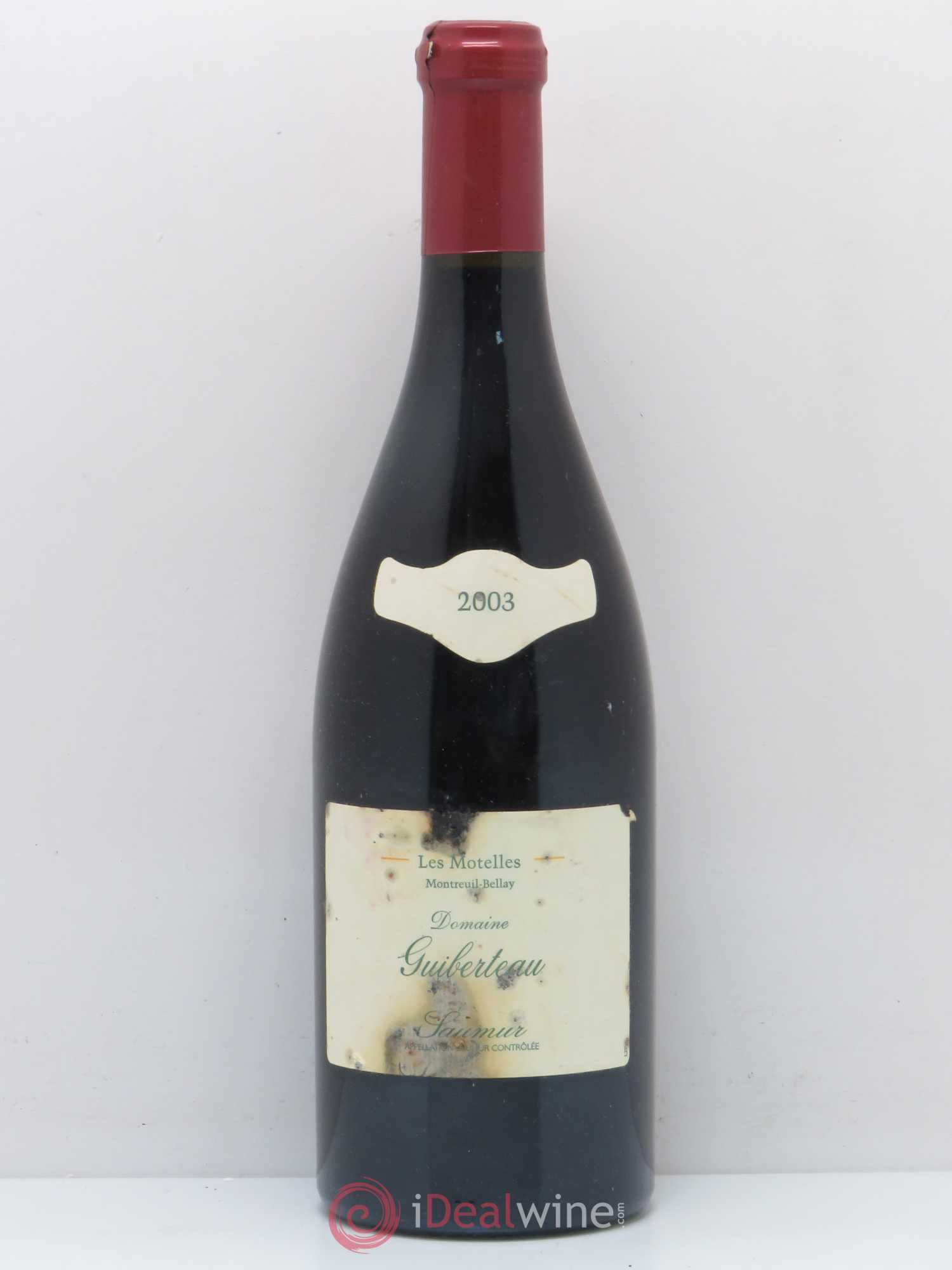 Saumur Les Motelles Domaine Guiberteau 2003 - Lot de 1 bouteille - 0